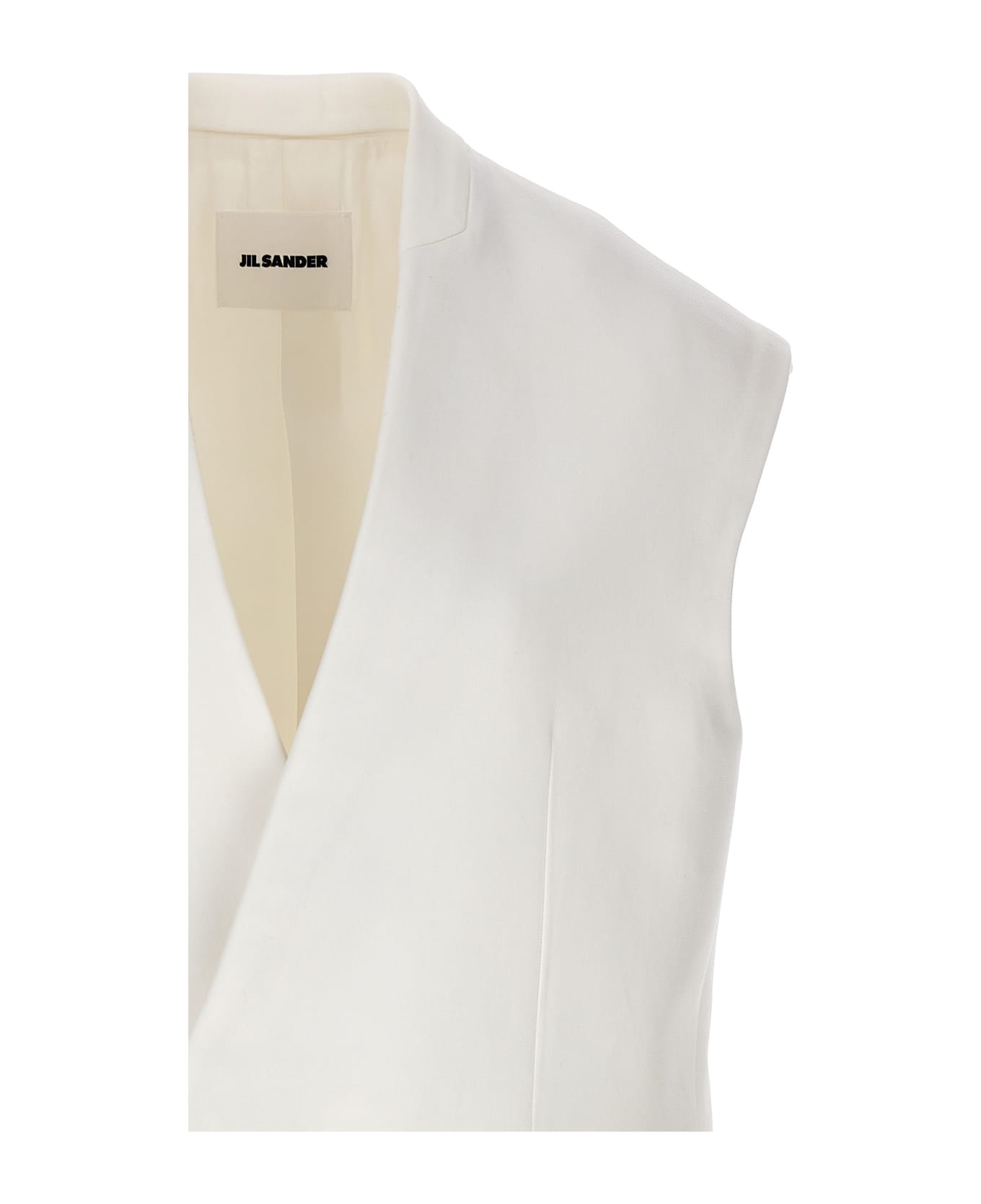 Jil Sander Oversize Tailored Vest - White