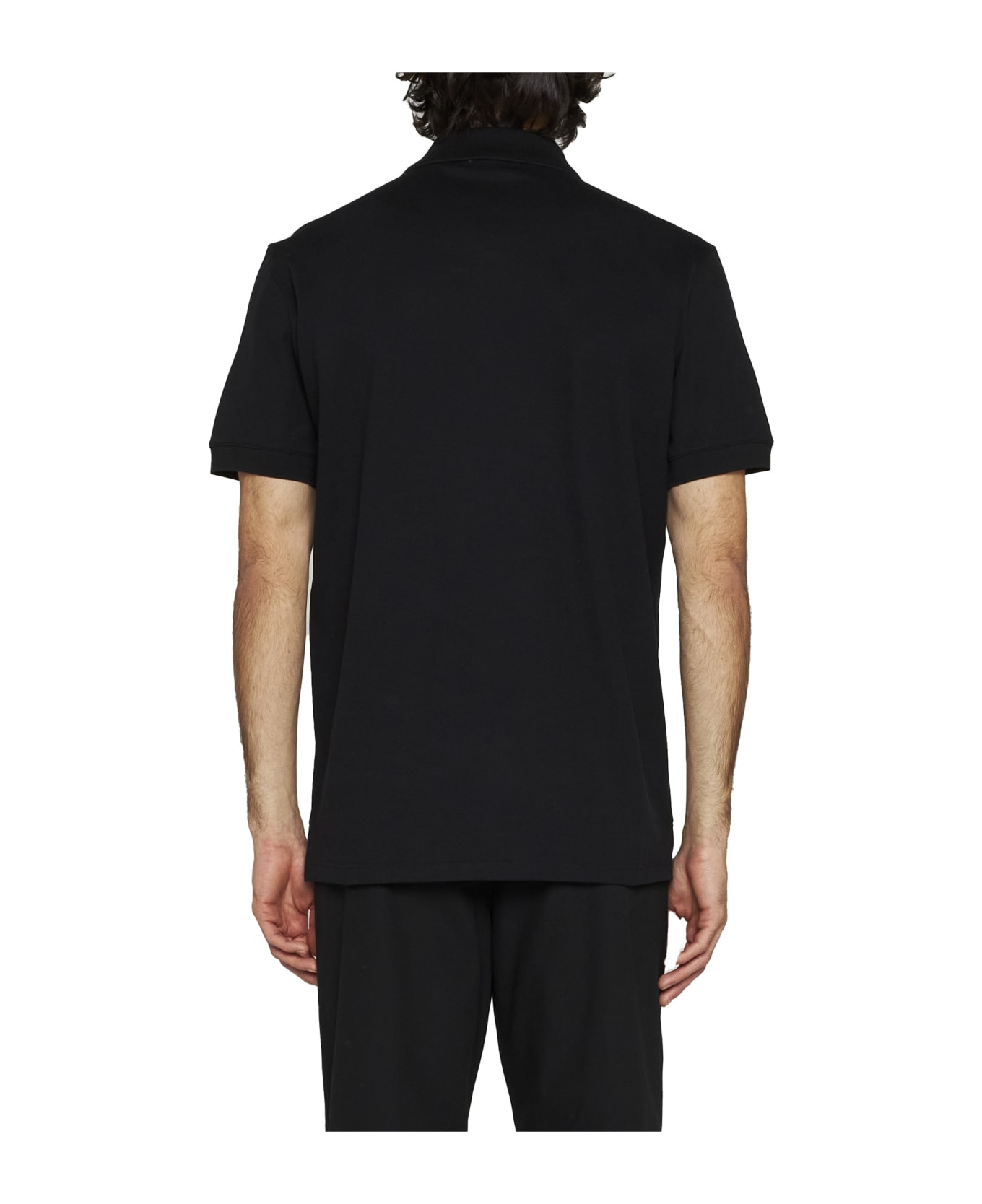 Alexander McQueen Embroidered Logo Polo Shirt - Black