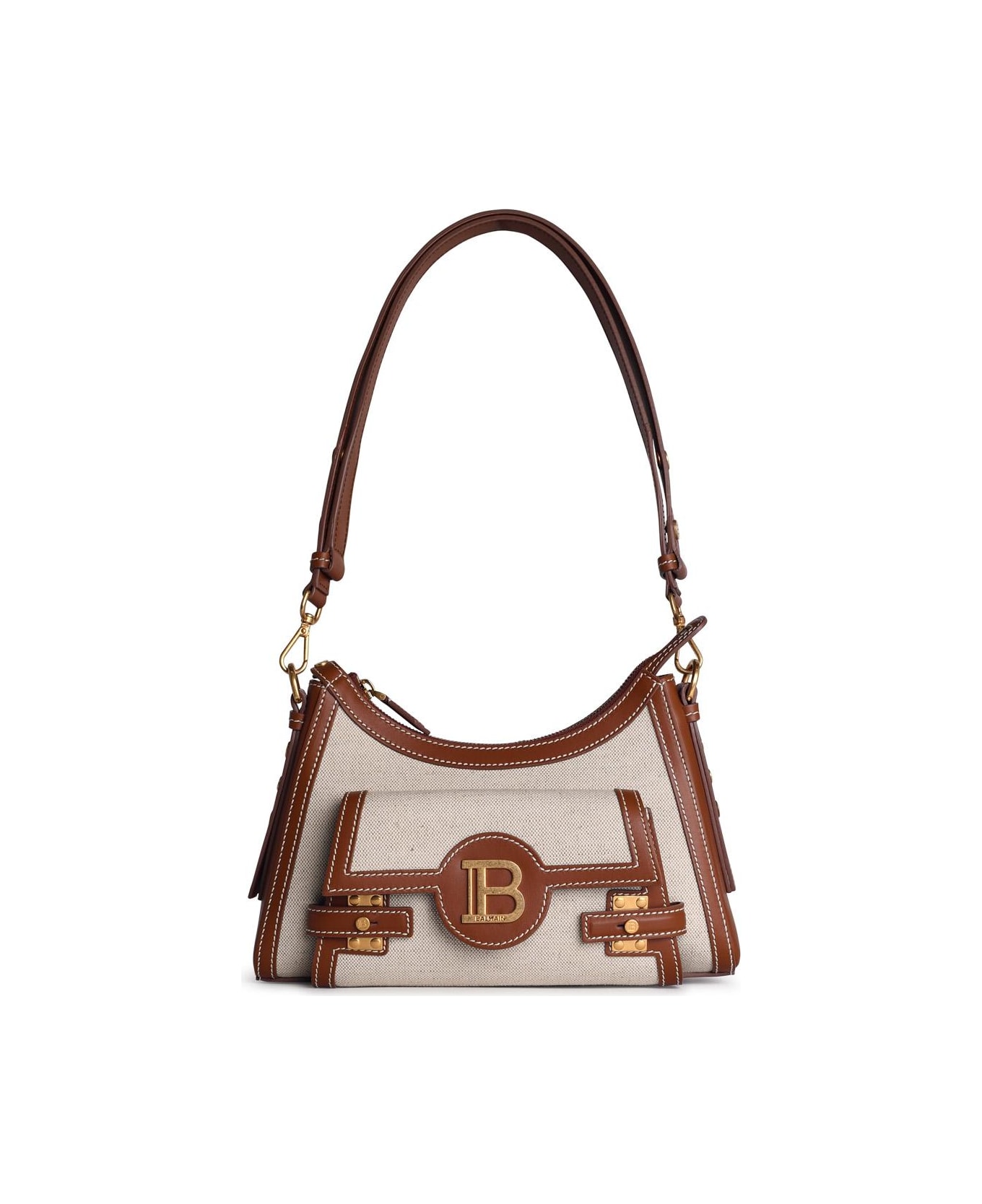 Balmain 
hobo B-buzz
 Cream Cotton Blend Bag - Cream