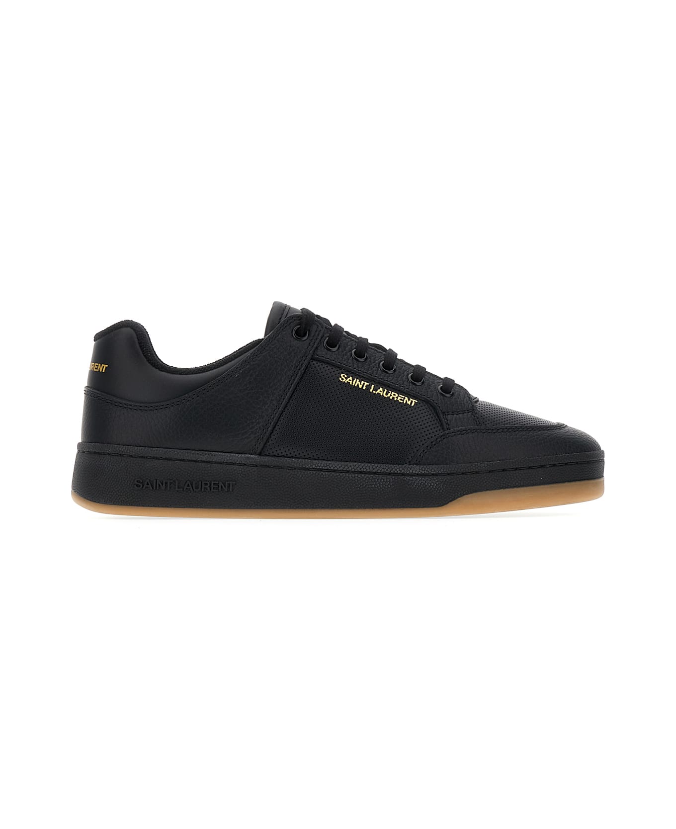 Saint Laurent Black Leather Court Sl/61 Sneakers - 1613