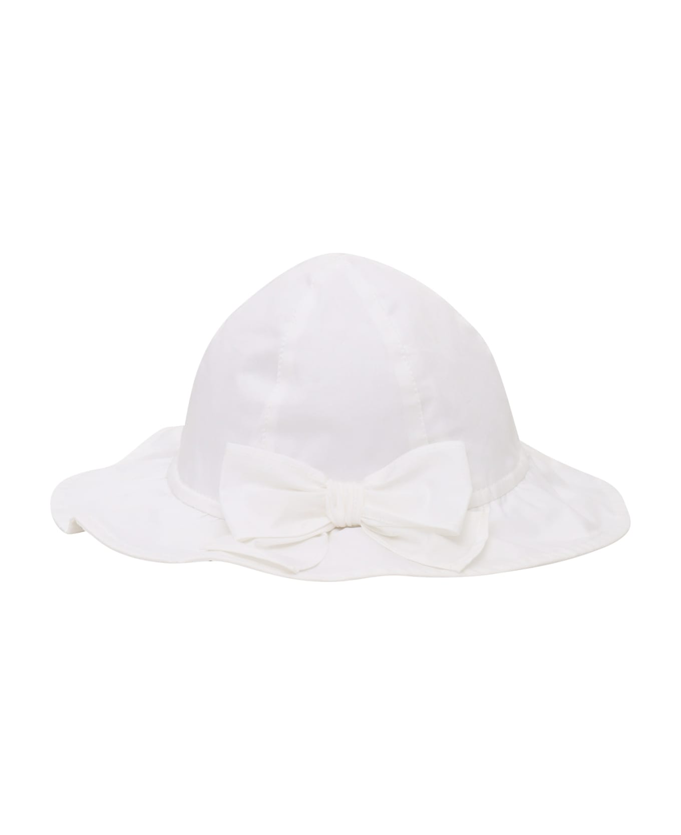 Il Gufo Hat With Bow - WHITE