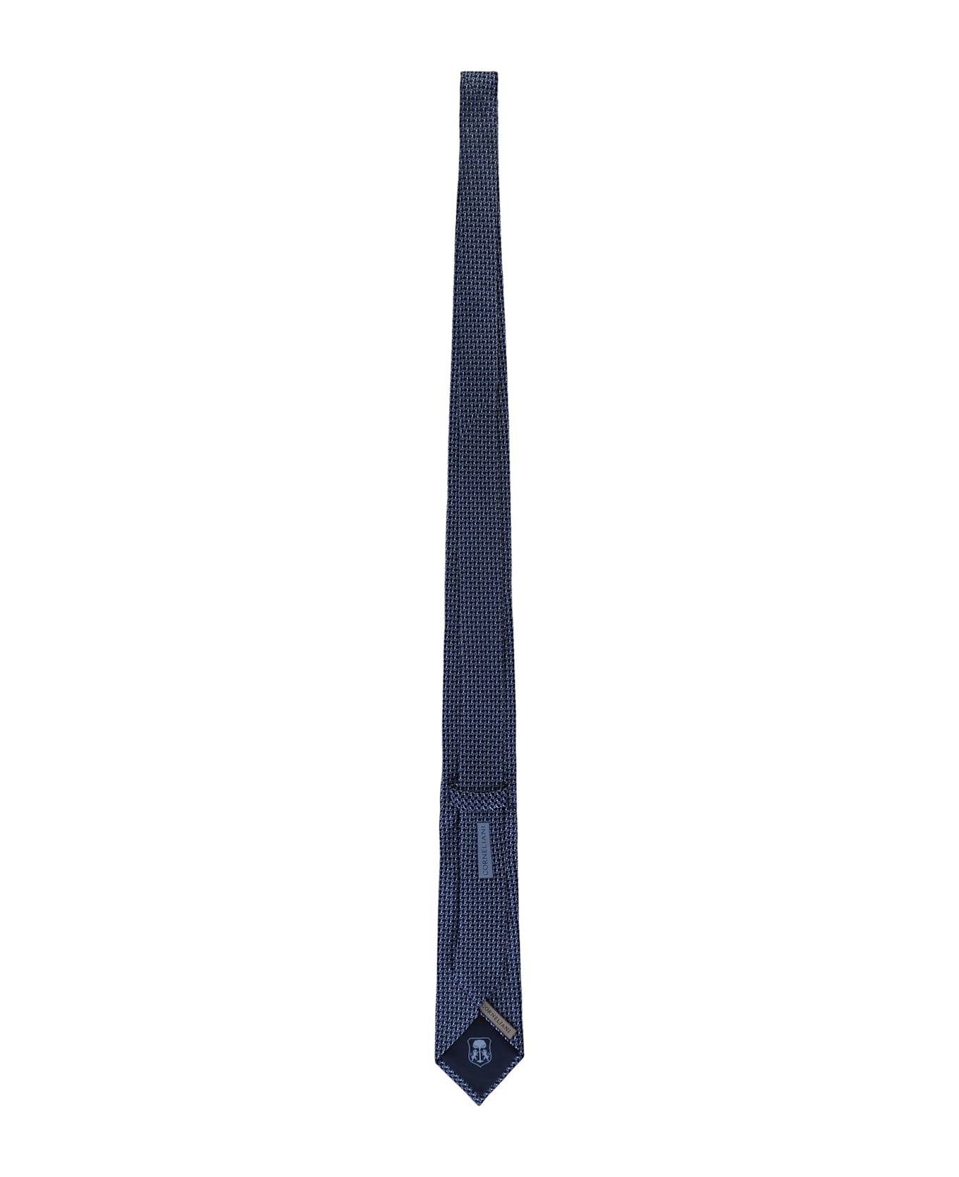 Corneliani Jacquard Silk Tie - blue
