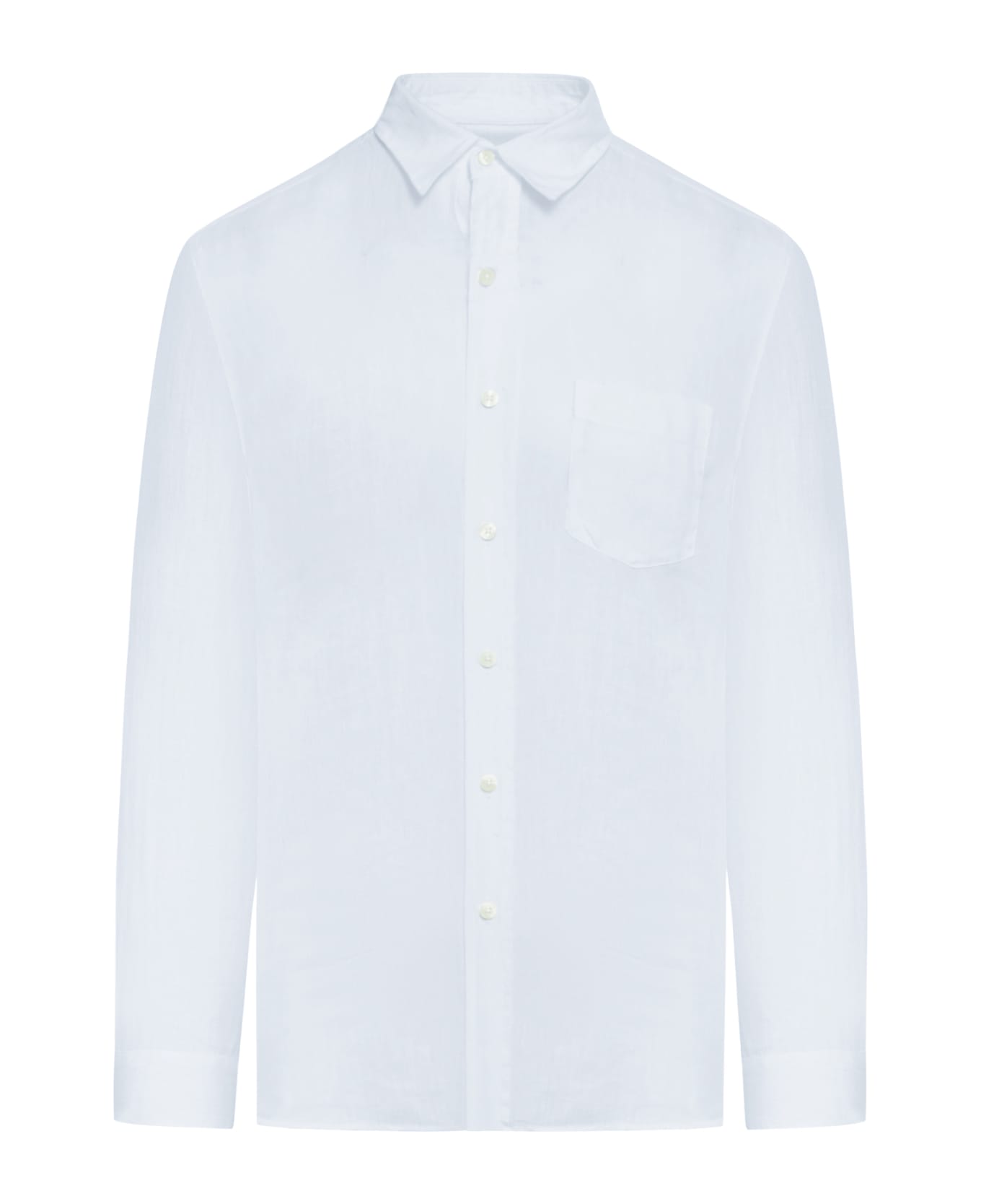 120% Lino Long Sleeve Regular Fit Men Shirt - Sky