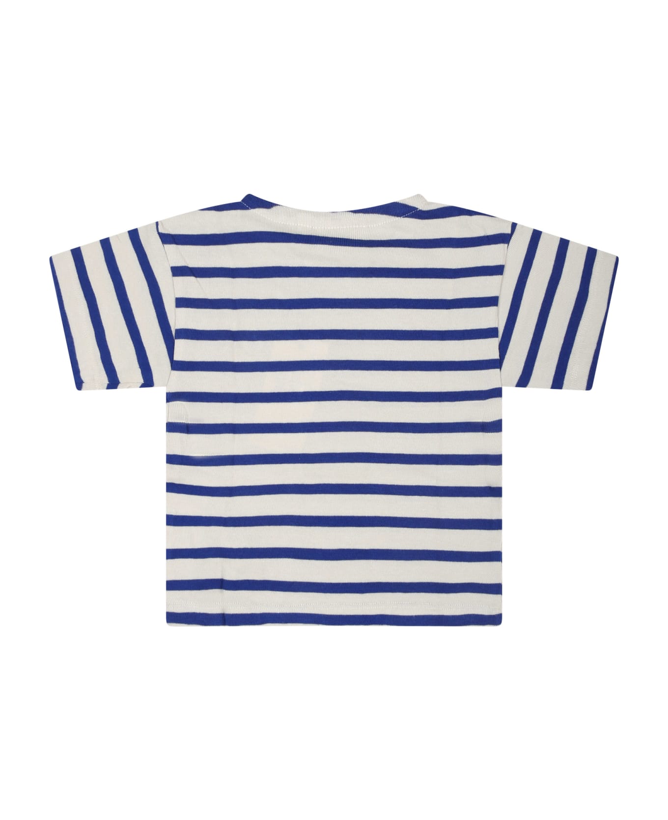 Molo Blue T-shirt For Baby Kids With Smiley - Multicolor