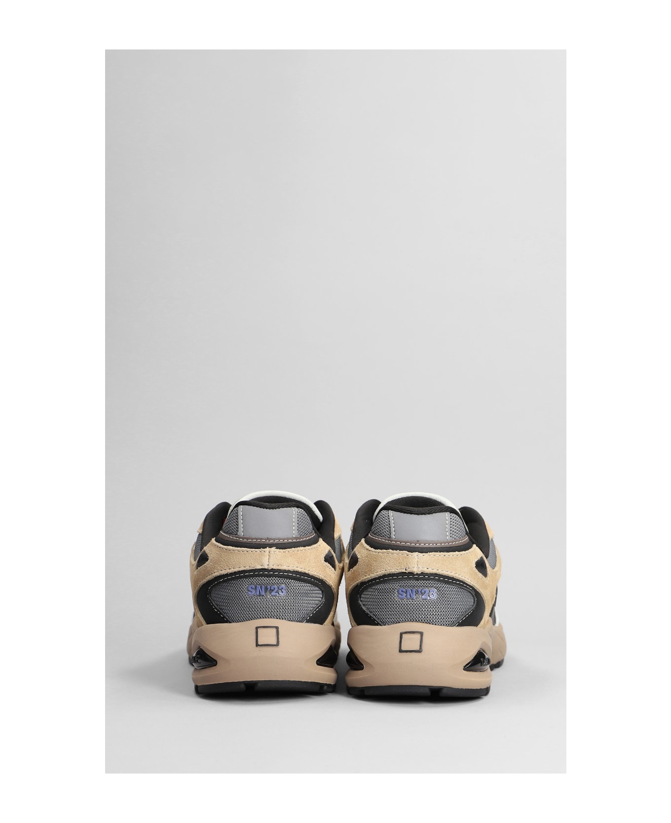 D.A.T.E. Sn 23 Collection Sneakers In Grey Suede And Fabric - grey