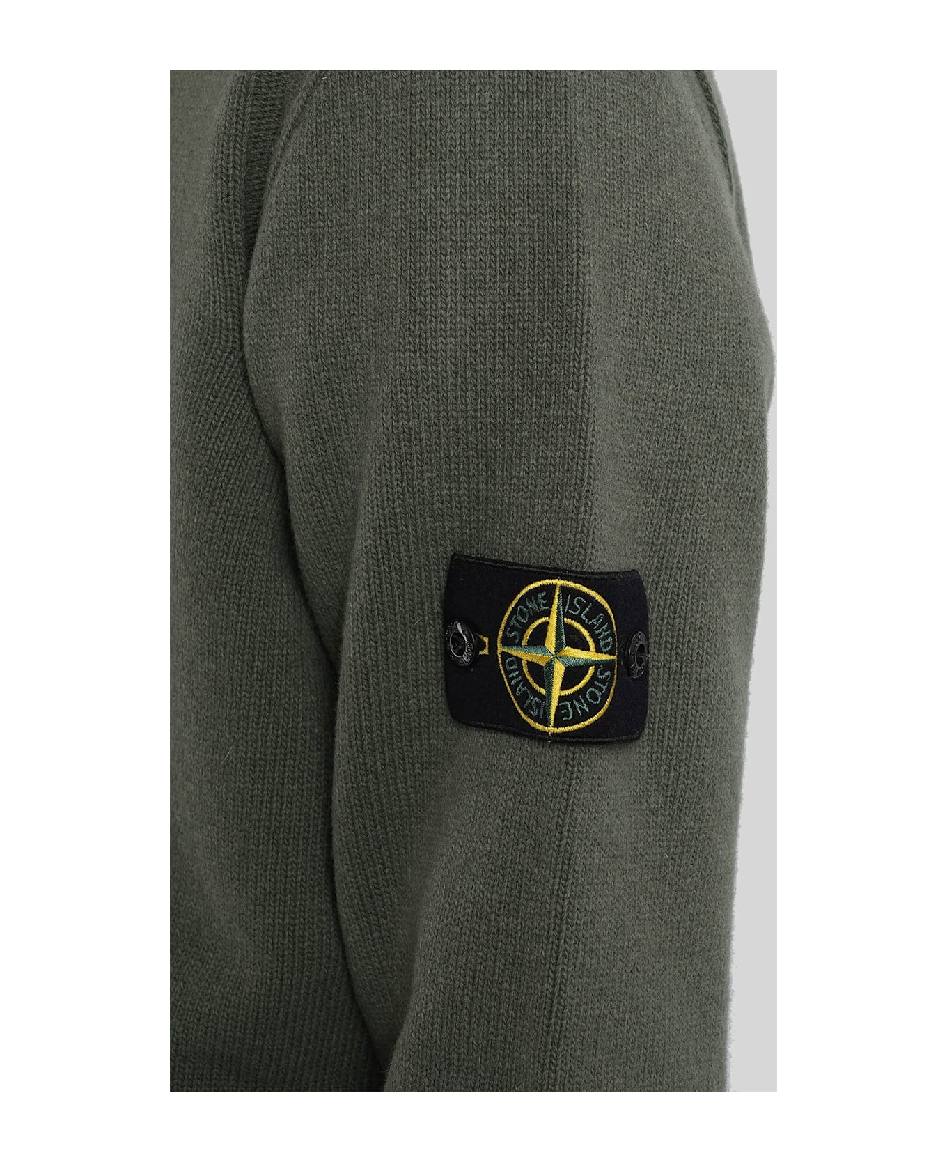 Stone Island Knitwear In Green Wool - MILITARY GREEN