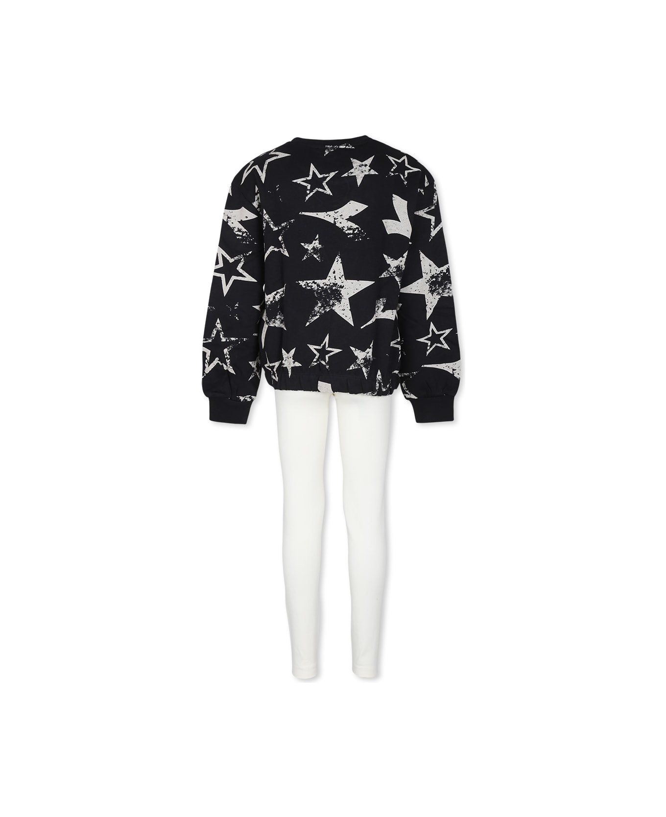 Diadora Black Suit For Girl With Logo - Multicolor