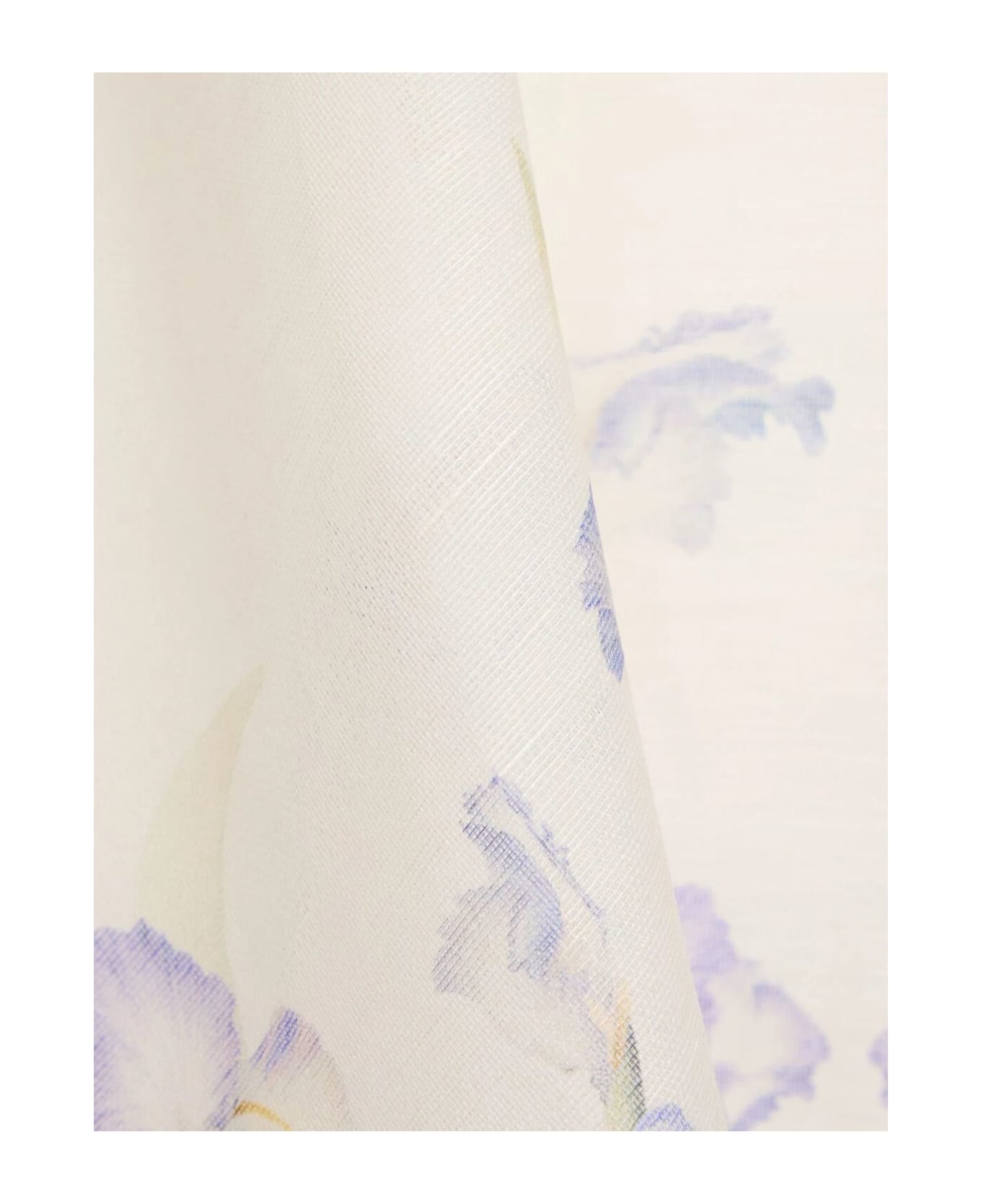 Zimmermann Natura Flip Dress In Blue Iris - White