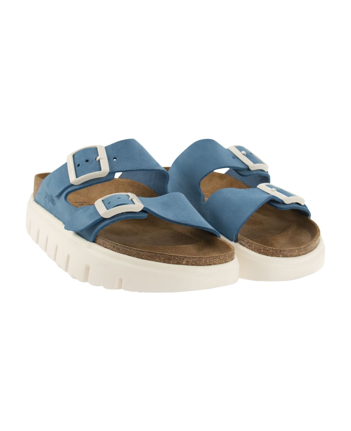 Birkenstock Arizona Pap Chunky - Sandal With Buckles - Light Blue