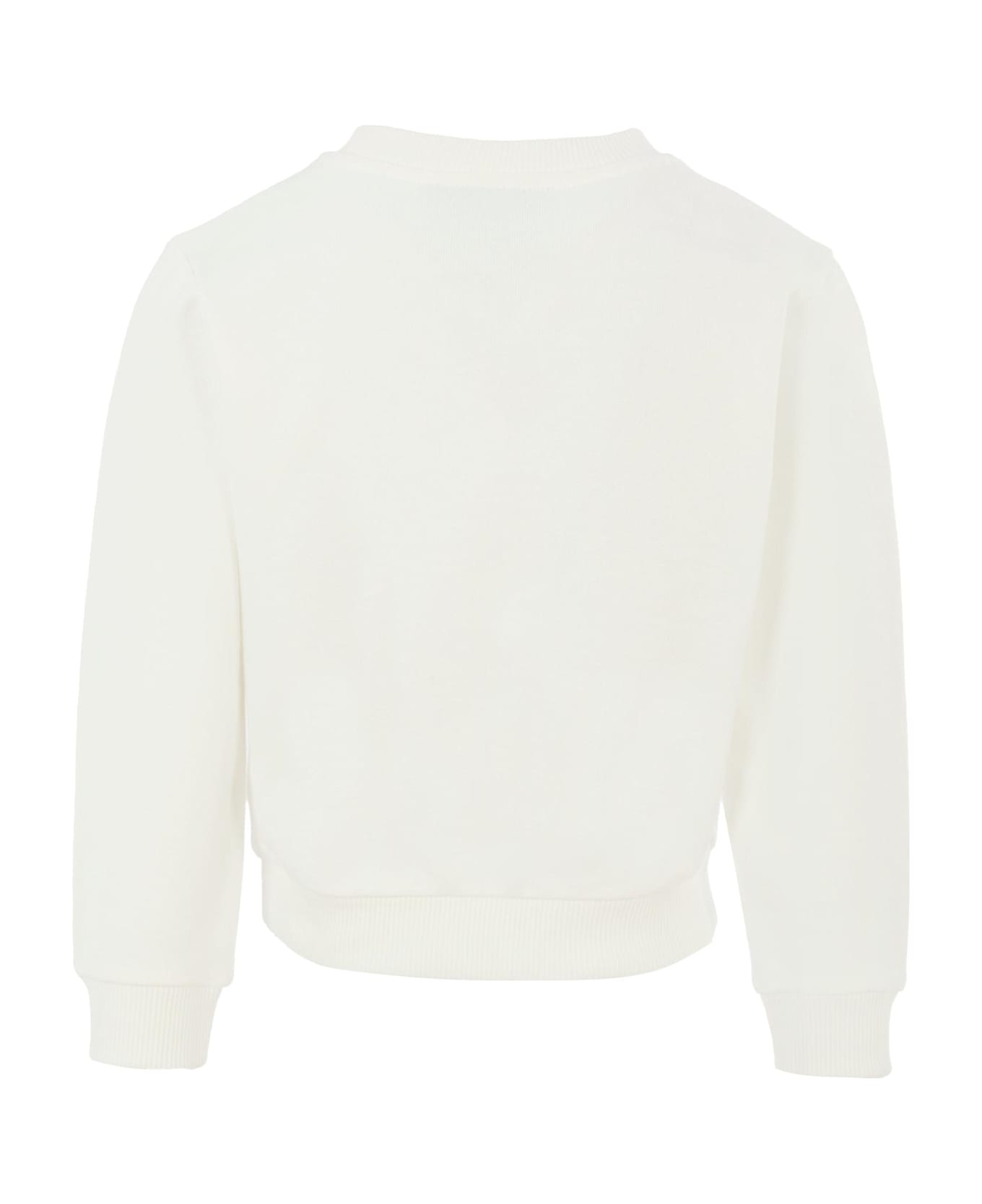 Etro Ivory Sweatshirt For Girl With Floral Print - Ivory