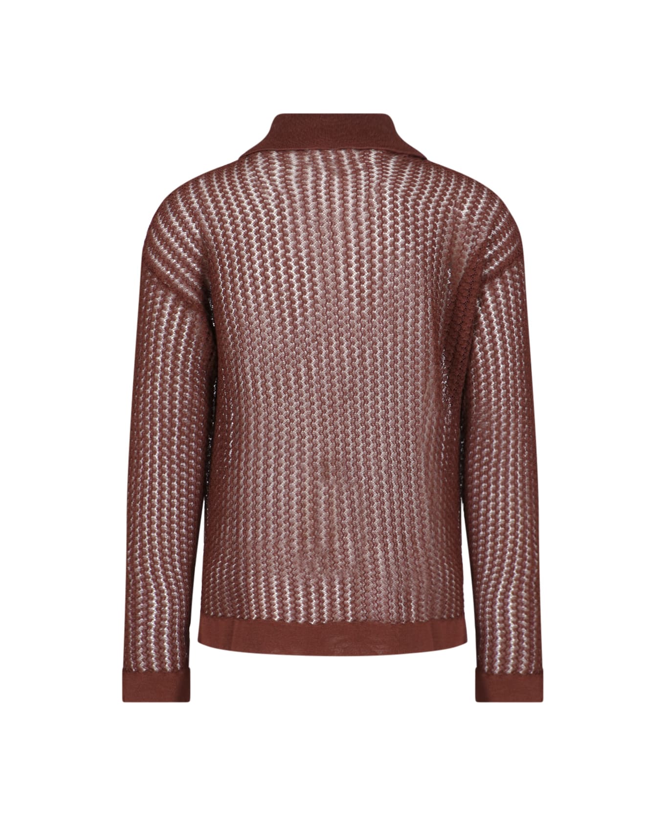 Bonsai Openwork Sweater - Brown