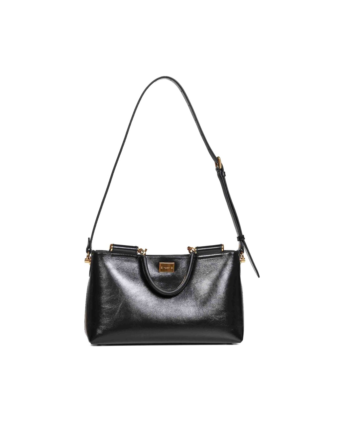 Dolce & Gabbana Vittoria Leather Handbag - Black