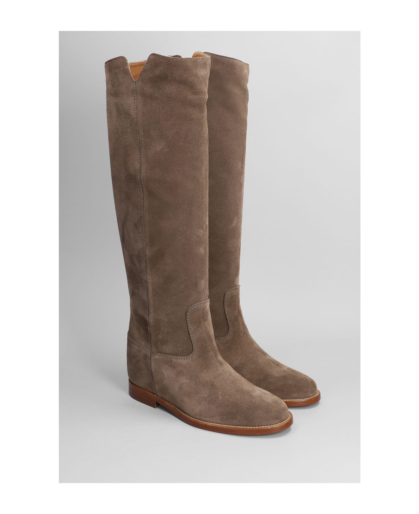 Via Roma 15 In Taupe Suede - taupe
