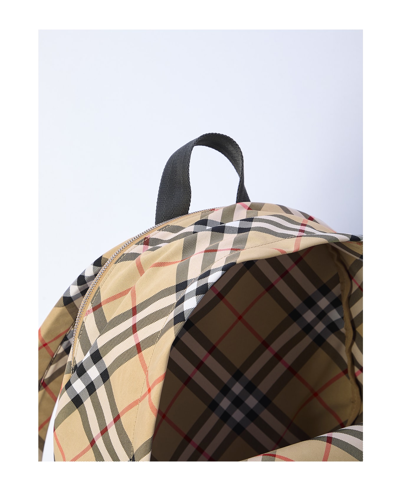 Burberry Check Backpack - Beige