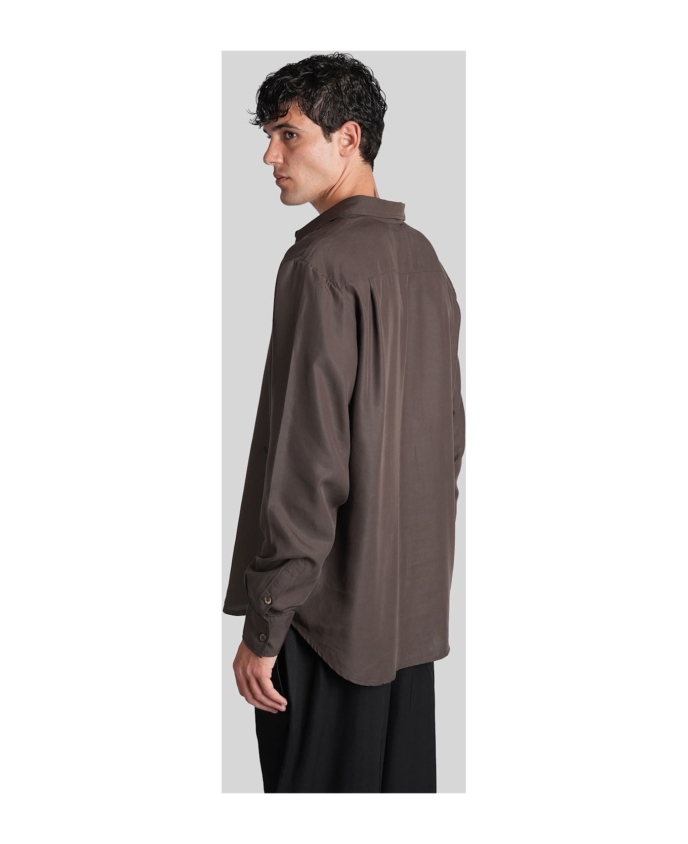 Our Legacy Shirt In Brown Wool And Polyester - brown