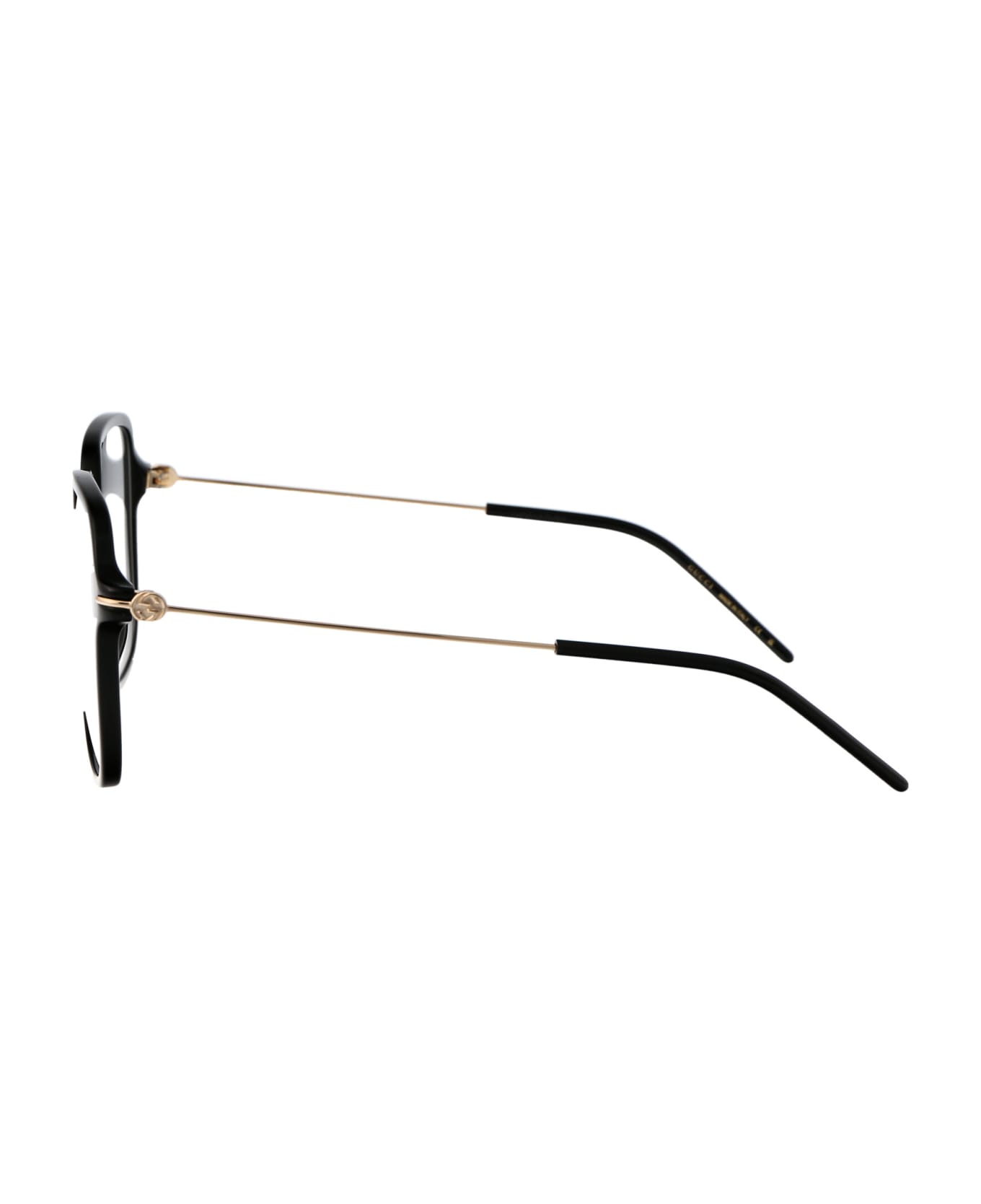 Gucci Eyewear Gg1271o Glasses - 001 BLACK GOLD TRANSPARENT アイウェア