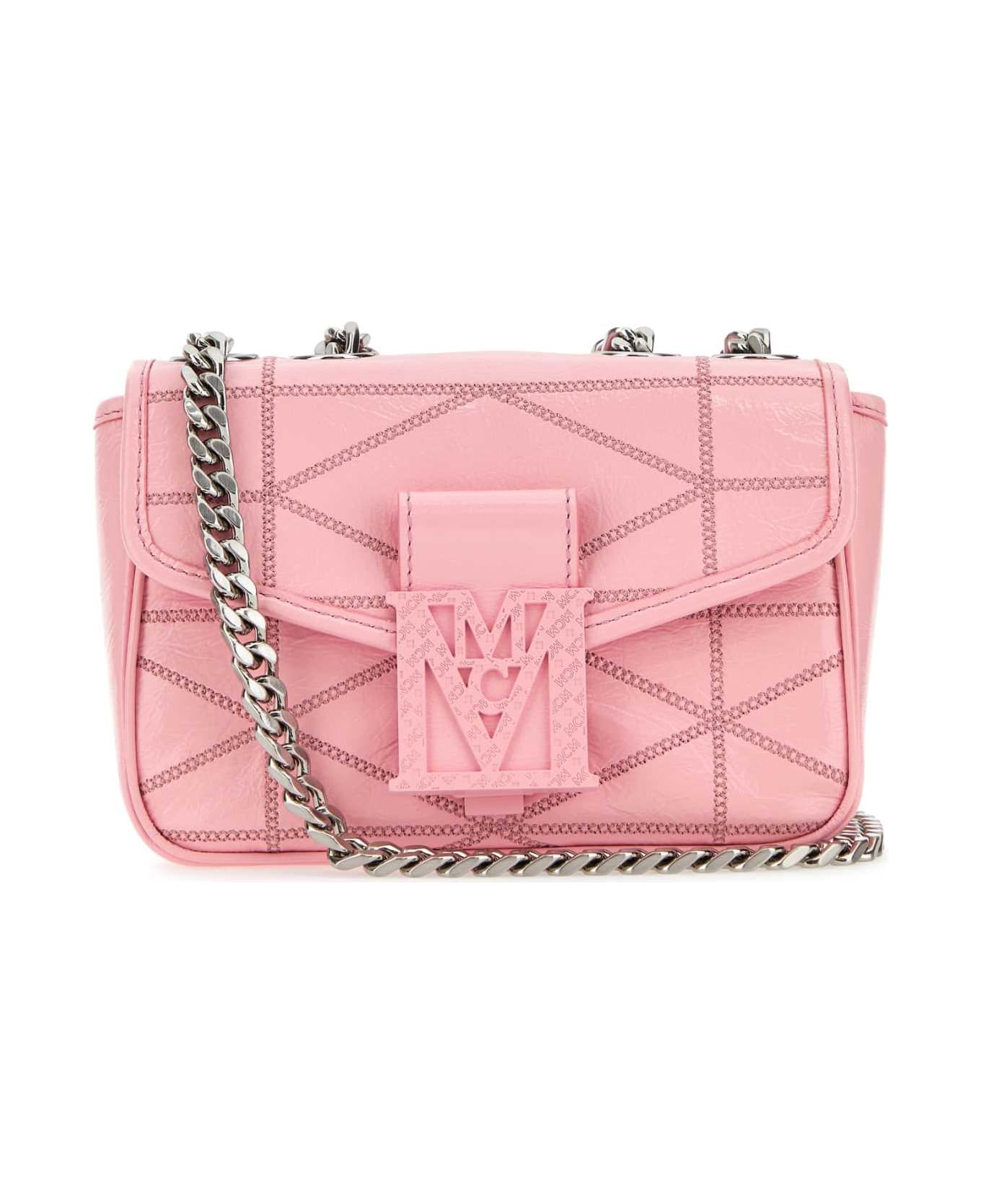MCM Pink Leather Mini Travia Shoulder Bag - QH