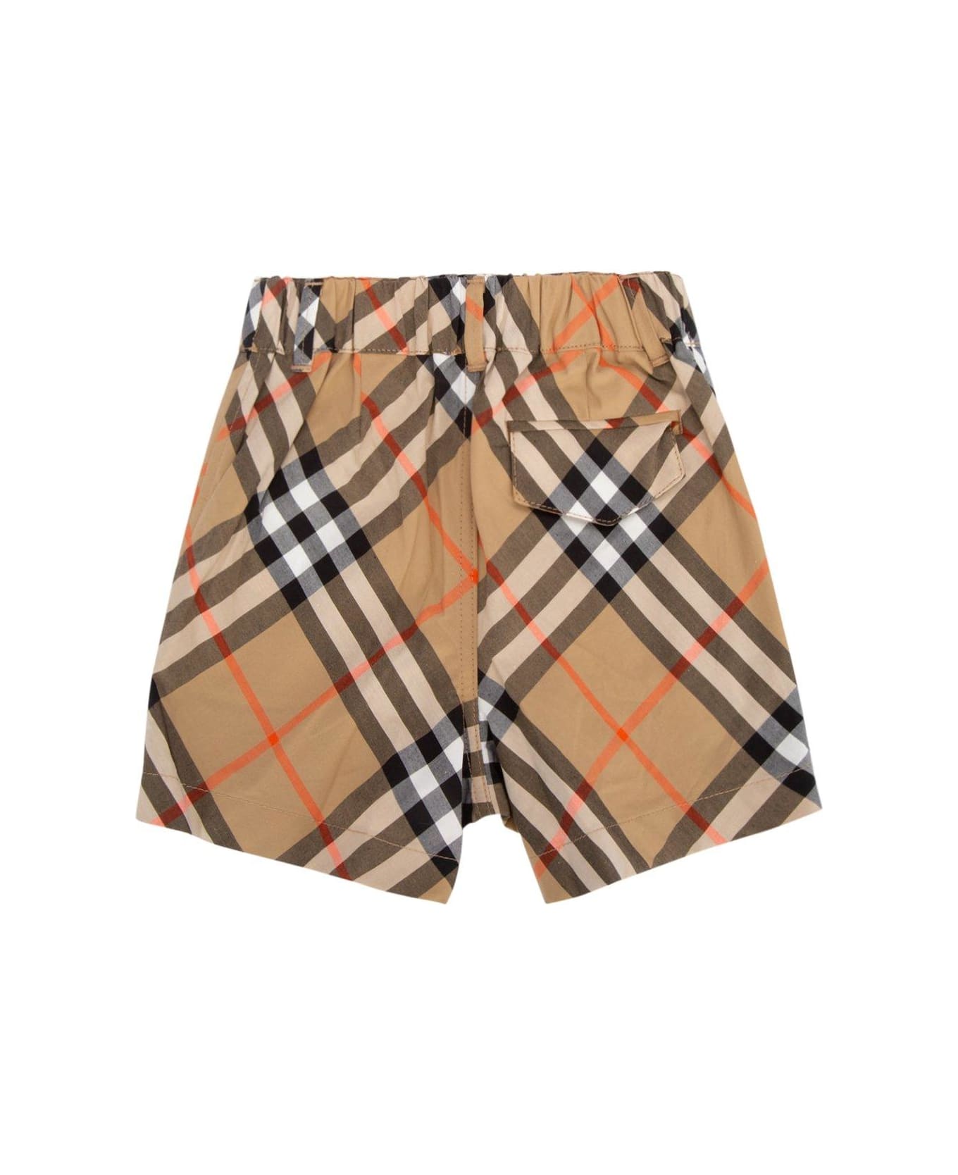 Burberry Straight-leg Checked Shorts - Sand