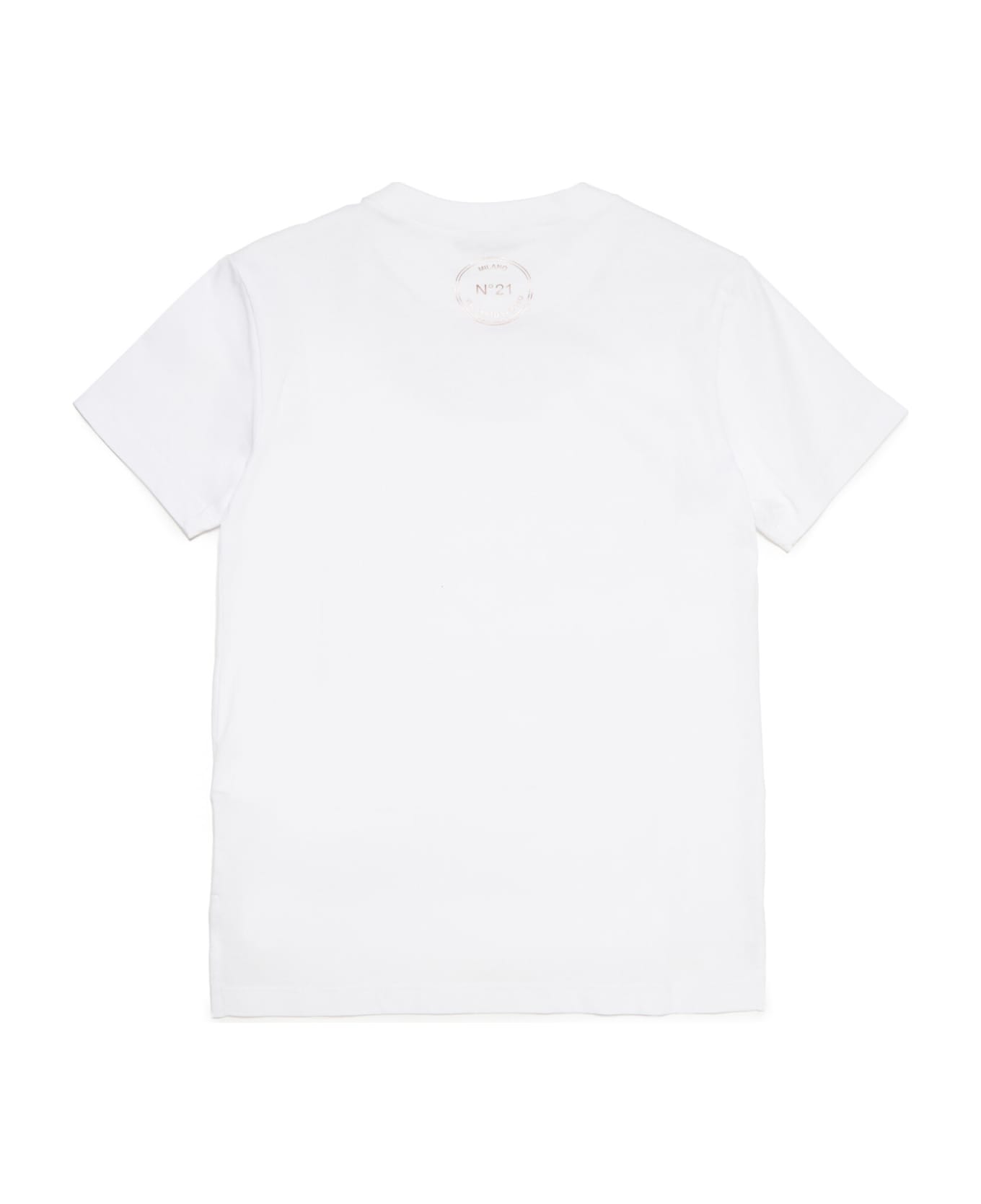 N.21 N21t201f T-shirt N21 Sequined Fringed T-shirt - Bianco Tシャツ＆ポロシャツ