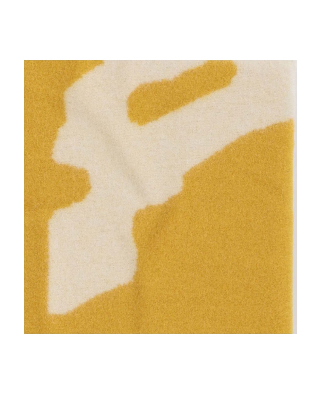 Burberry Logo Wool Scarf - Yellow ブランケット