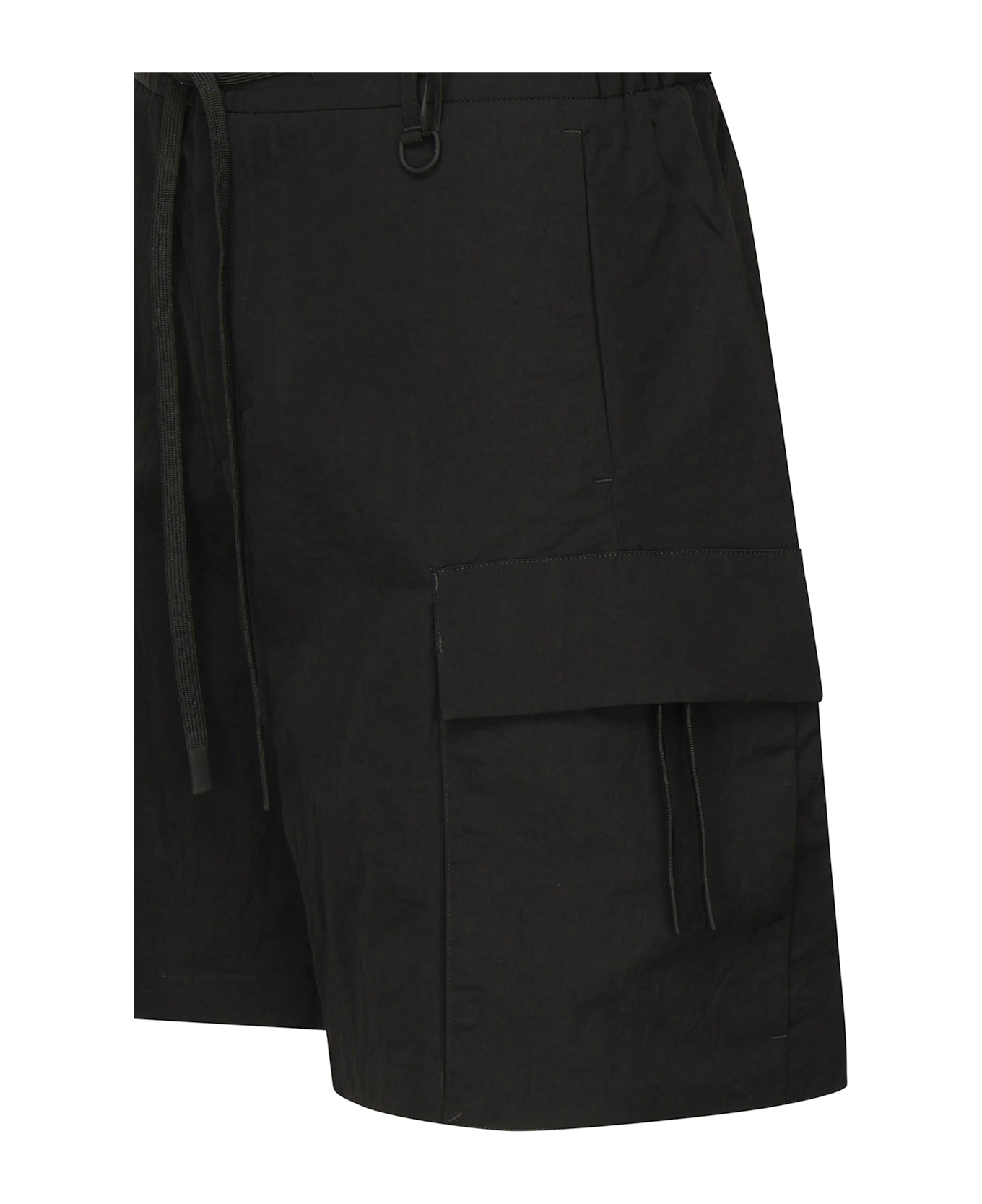 Herno Short Laminar In Tech-crincle - Black