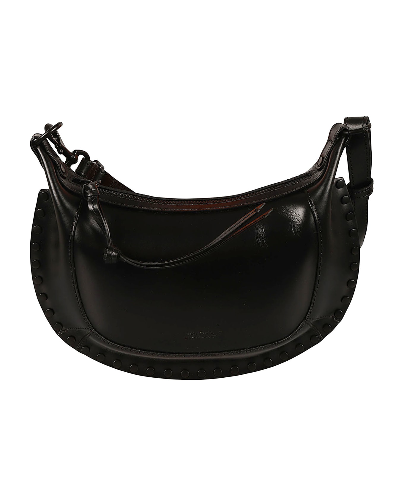 Isabel Marant Studded Trim Top Zip Shoulder Bag - black