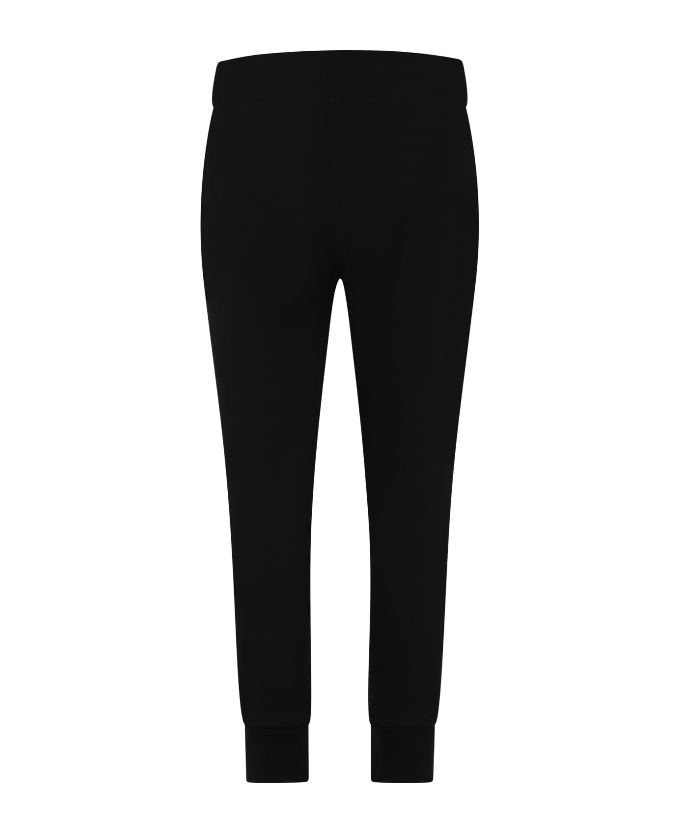 Dsquared2 Casual Black Trousers For Boy With Logo - Black