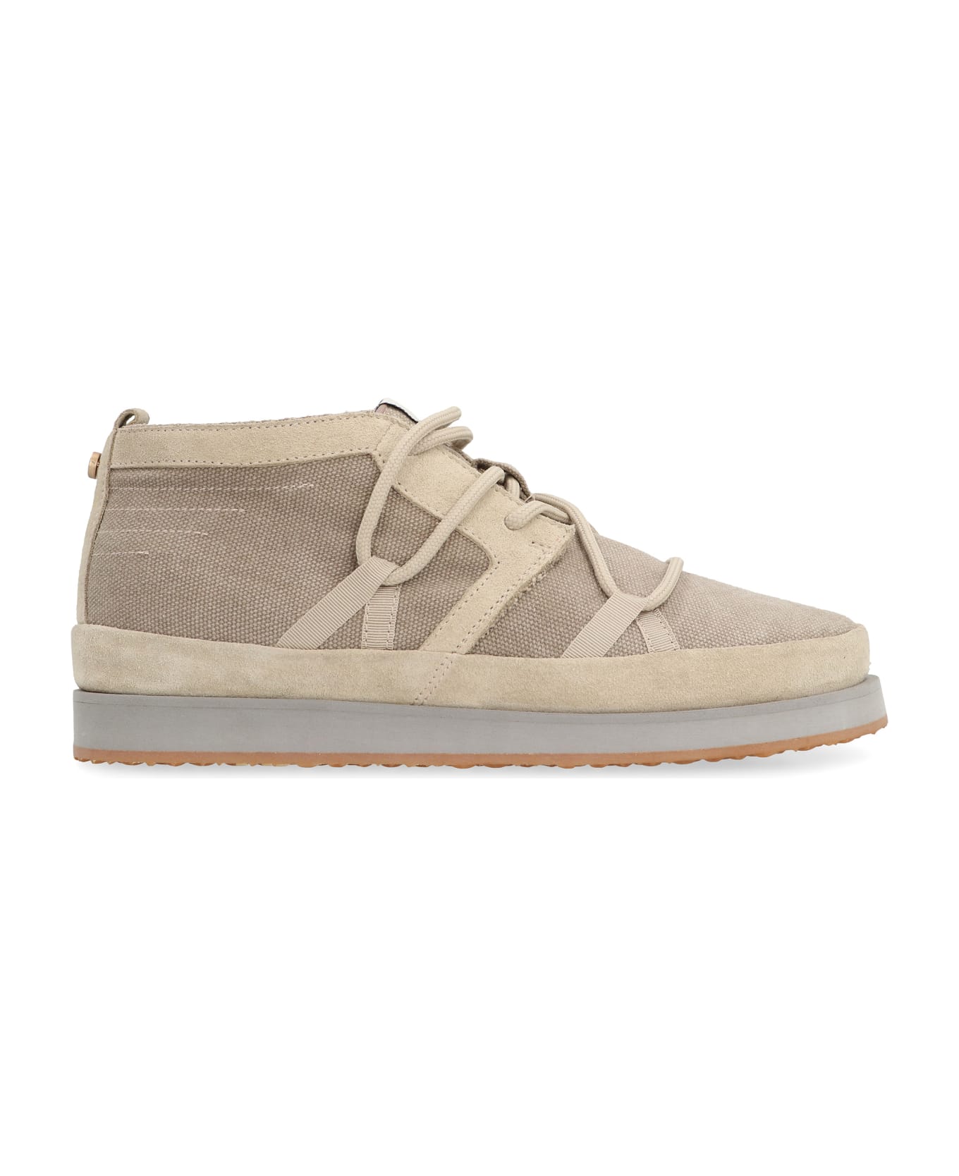 Volta Canvas Mid-top Sneakers - Beige