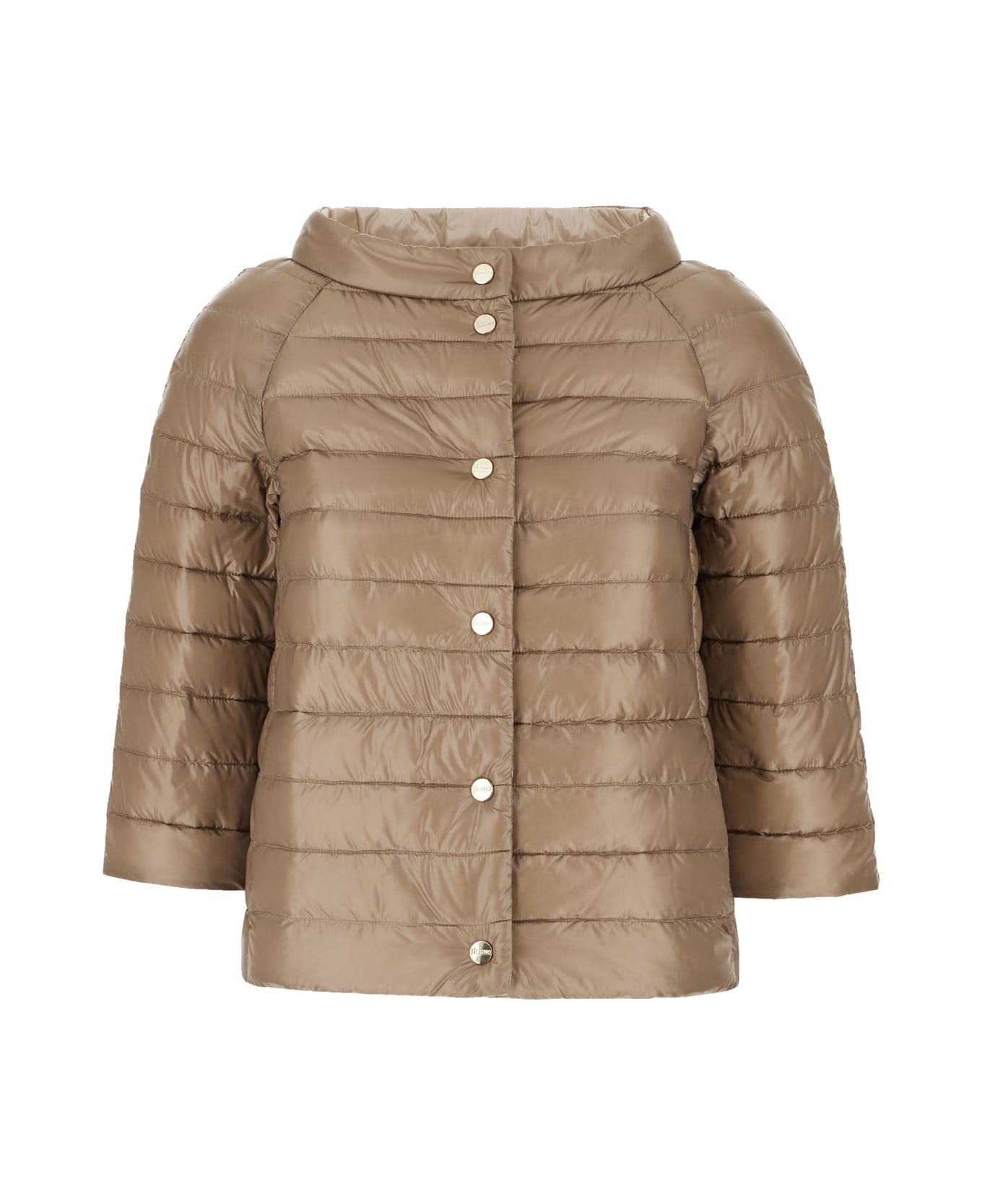 Herno Beige Nylon Down Reversible Jacket - Tortora Chantilly