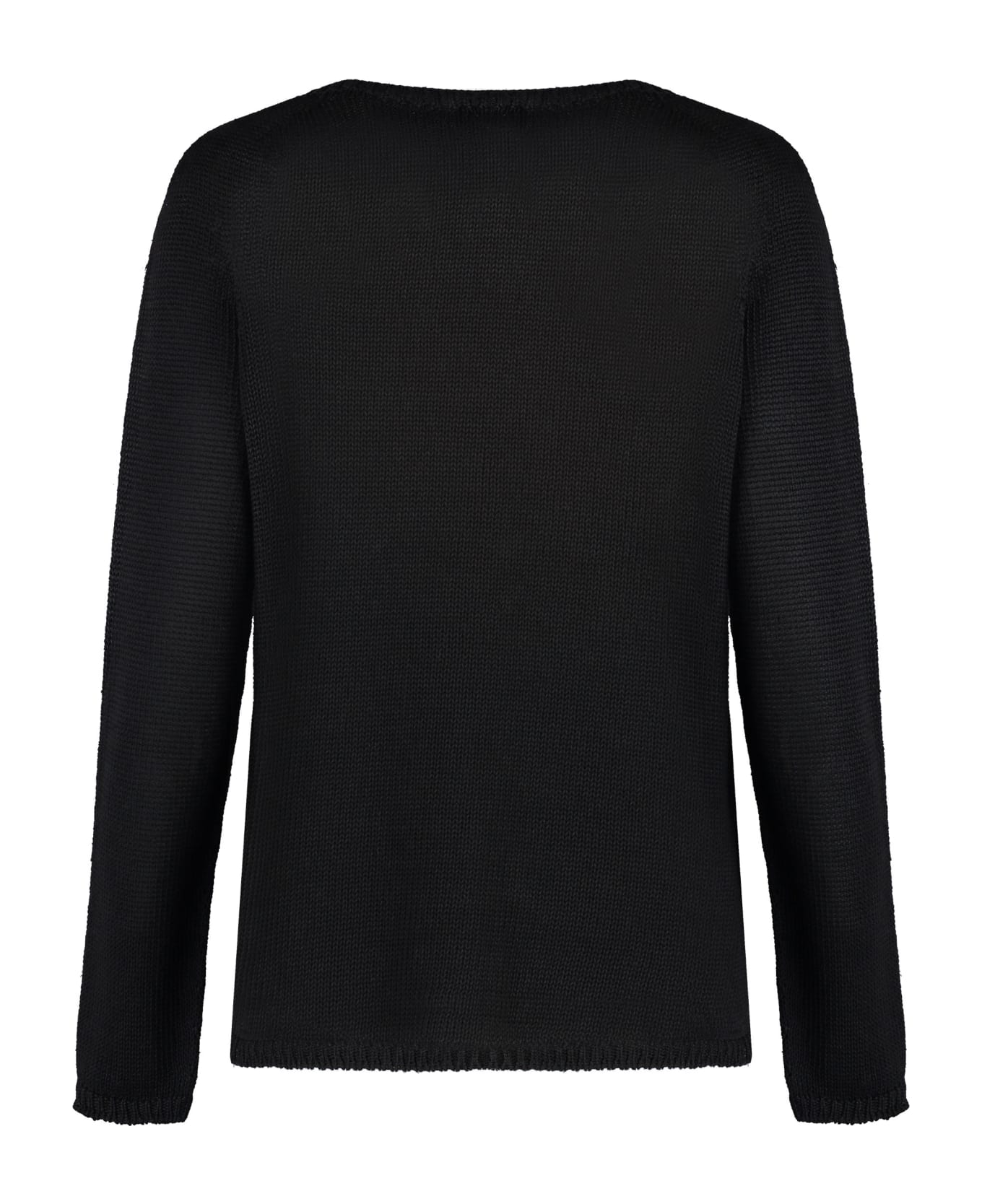 'S Max Mara Giolino Crew-neck Linen Sweater - black ニットウェア