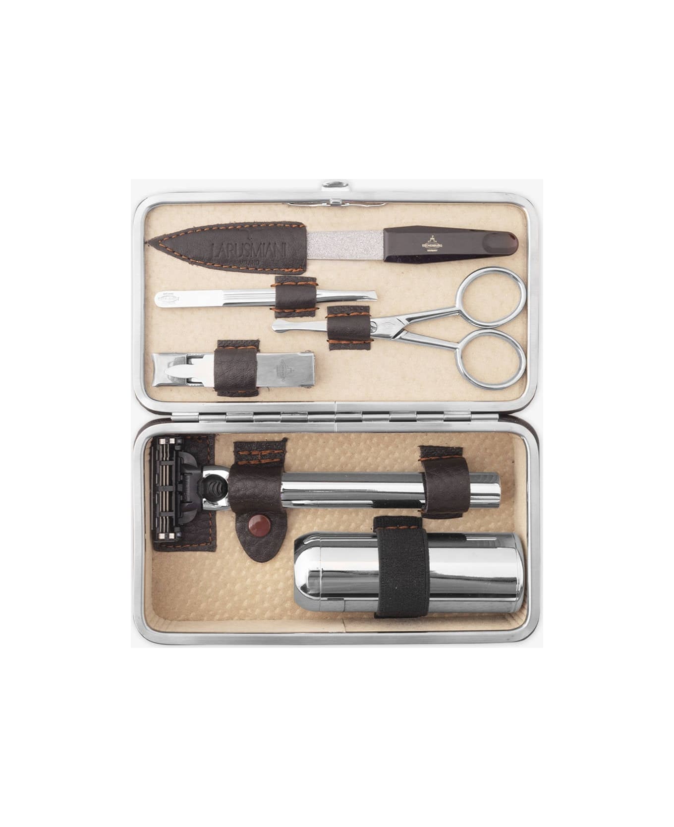 Larusmiani Clip Shaving Kit Beauty - Brown