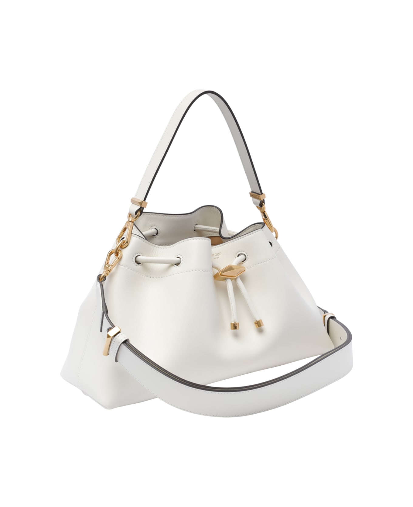Jimmy Choo Bon Bon Bucket Bag - White