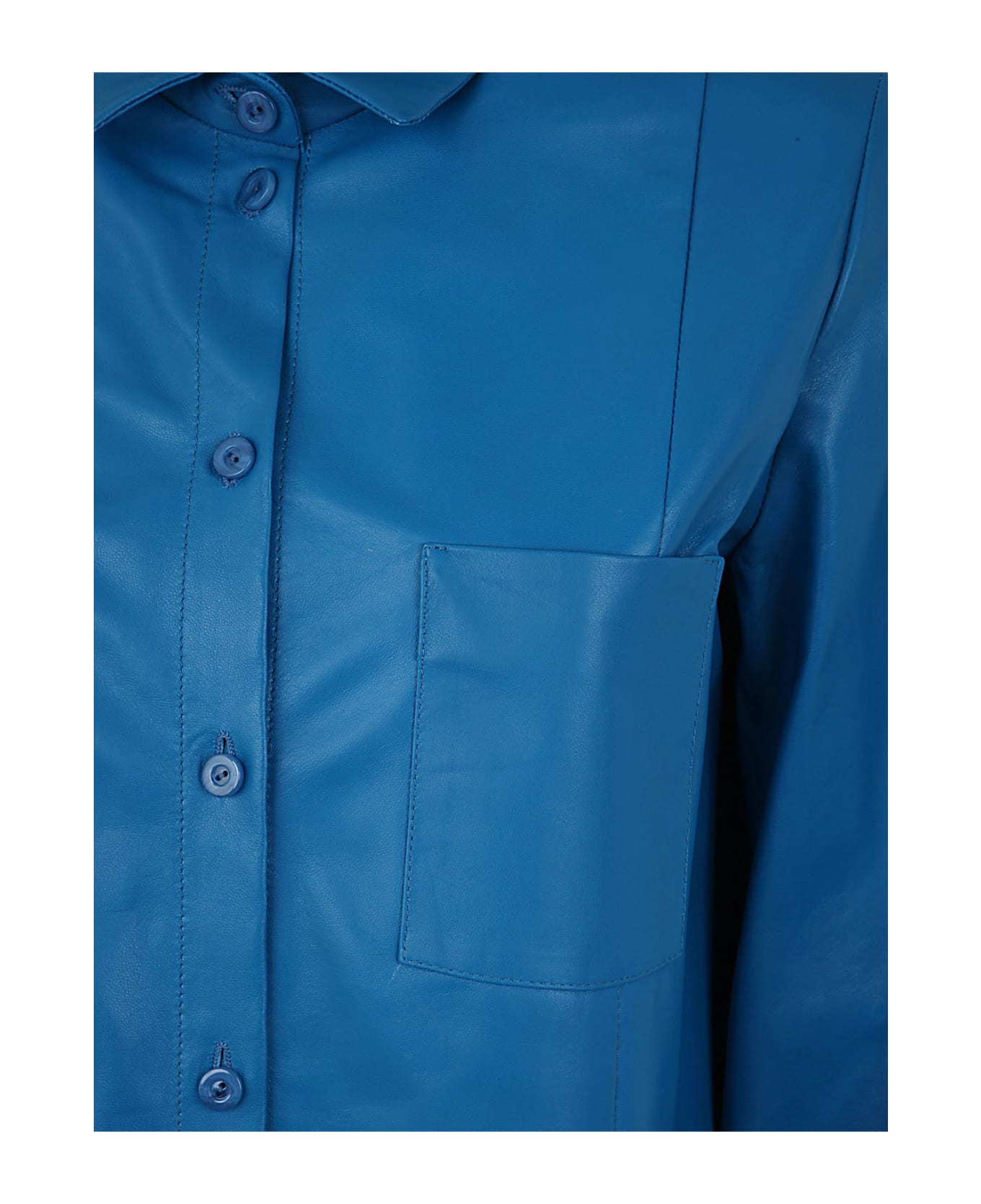 DROMe Leather Shirt - Ultramarine シャツ
