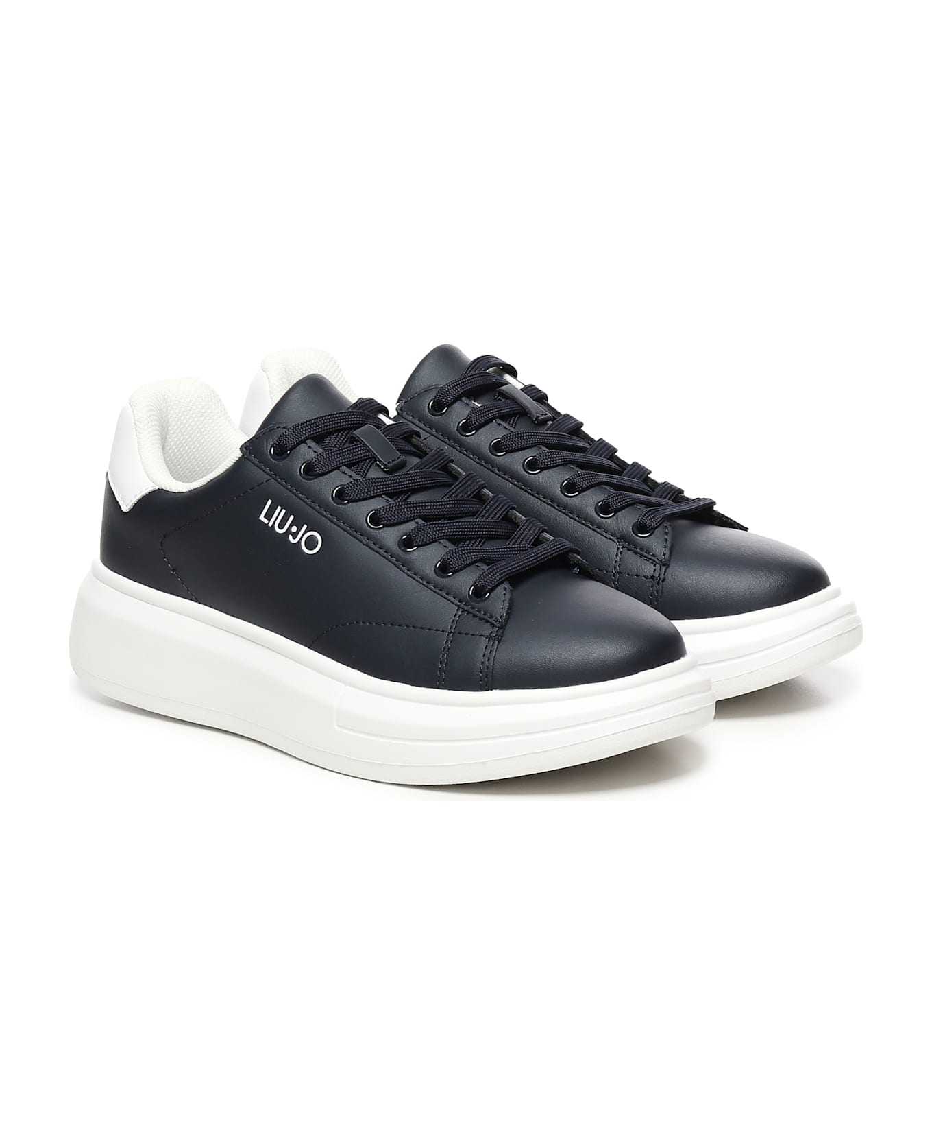 Liu-Jo Logo Platform Trainers - Blue