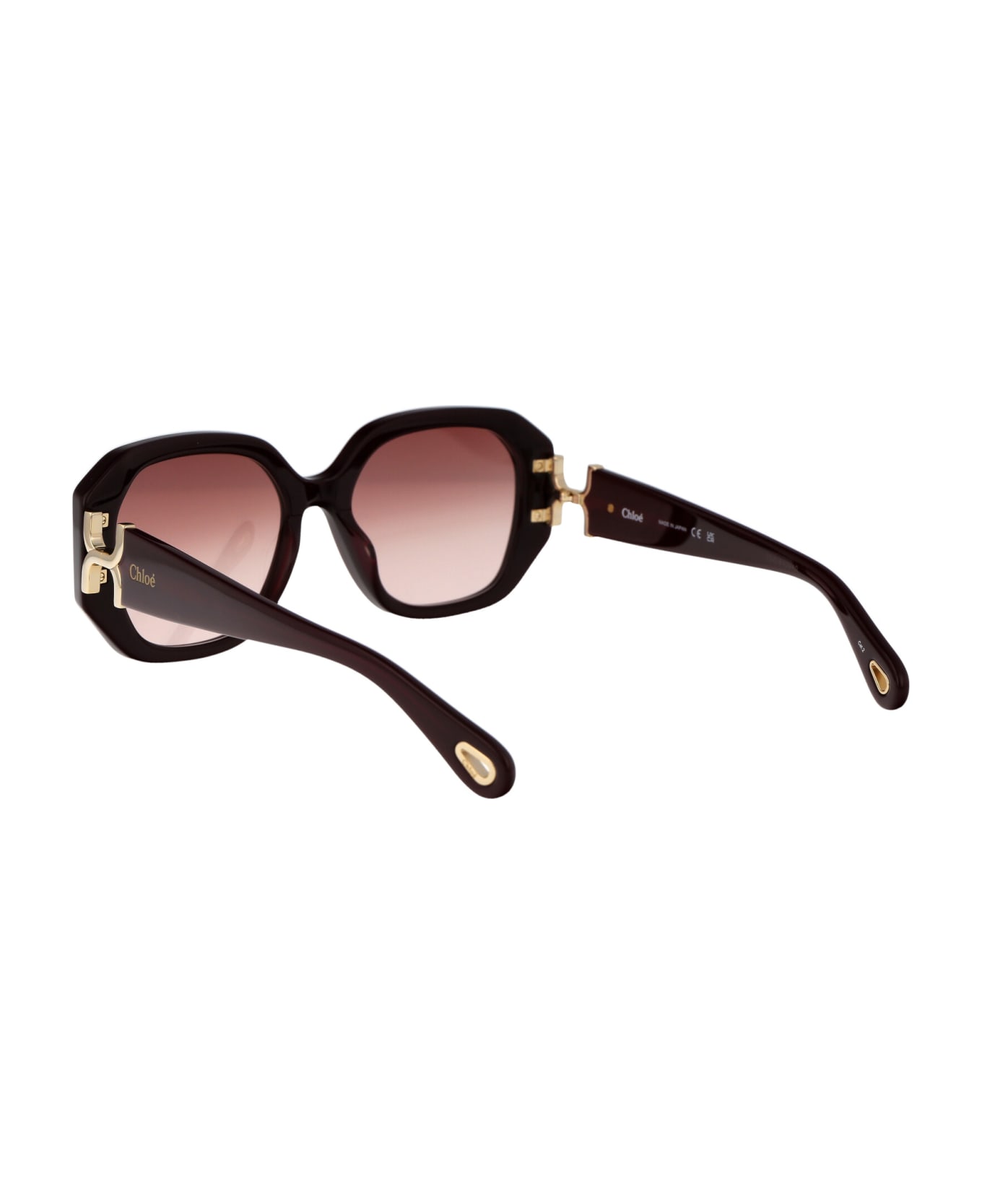 Chloé Eyewear Ch0236s Sunglasses - 003 BURGUNDY BURGUNDY ORANGE サングラス