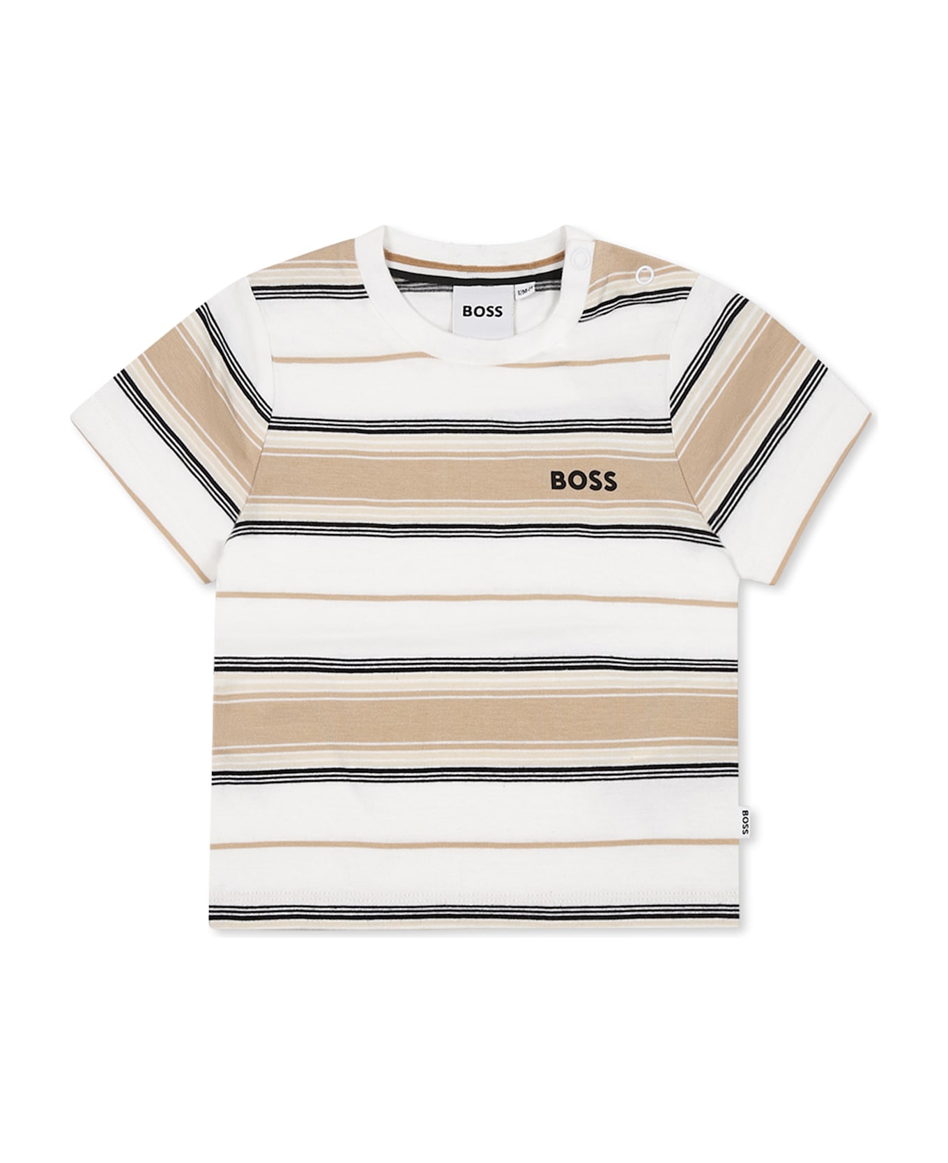 Hugo Boss White T-shirt For Baby Boy With Logo - White
