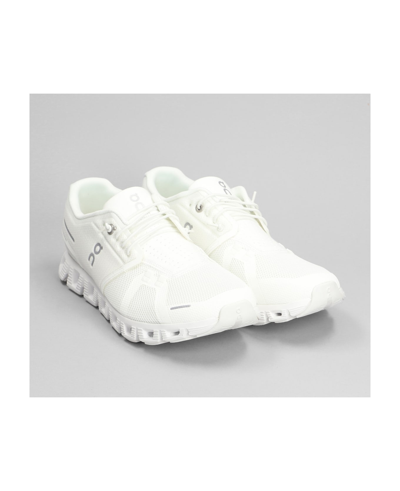 ON Cloud 5 Sneakers In White Polyester - White