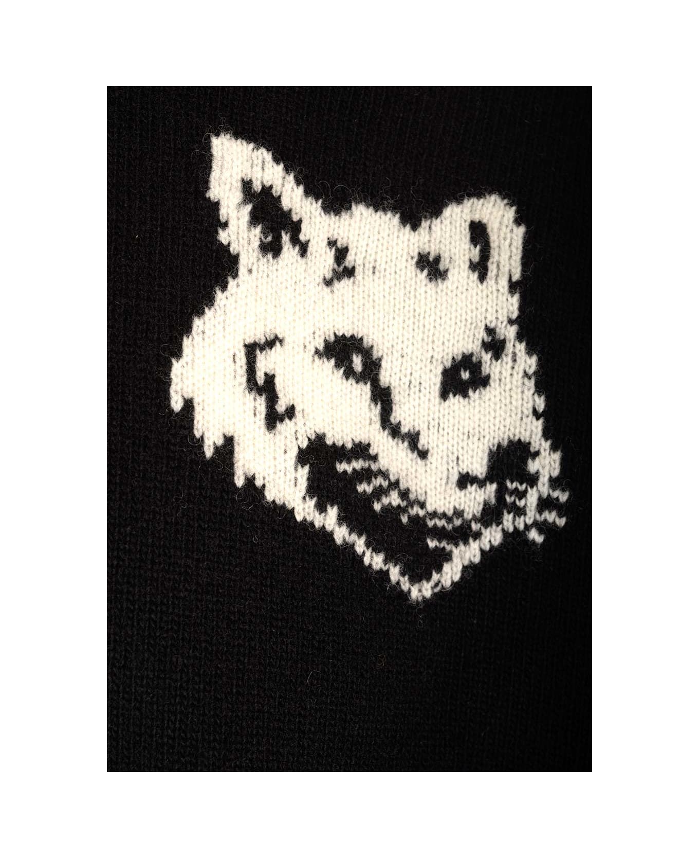 Maison Kitsuné Wool Sweater - BLACK ニットウェア