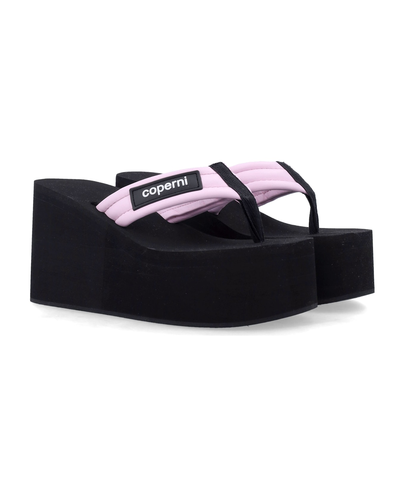 Coperni Branded Wedge Thong Sandal - Pink サンダル