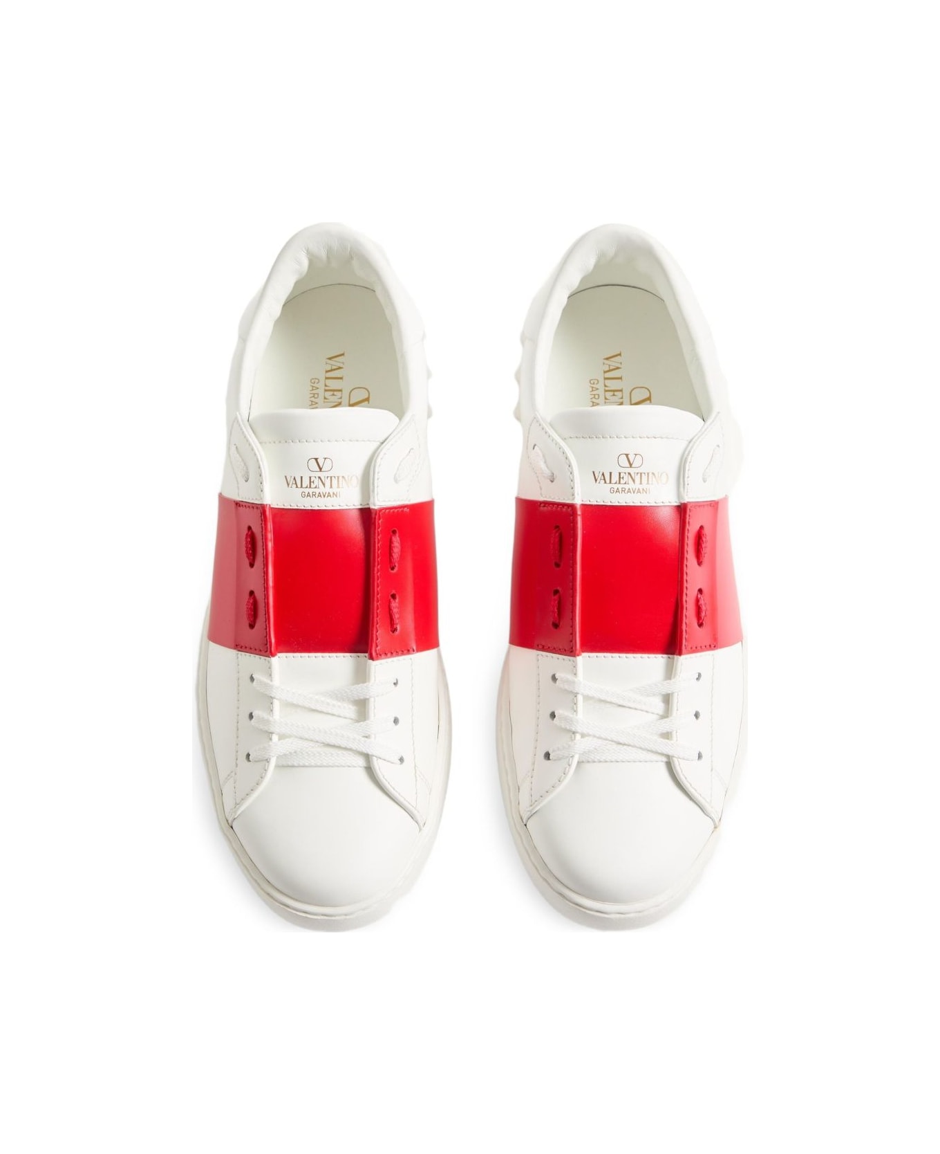 Valentino Garavani Open Leather Sneakers - Red