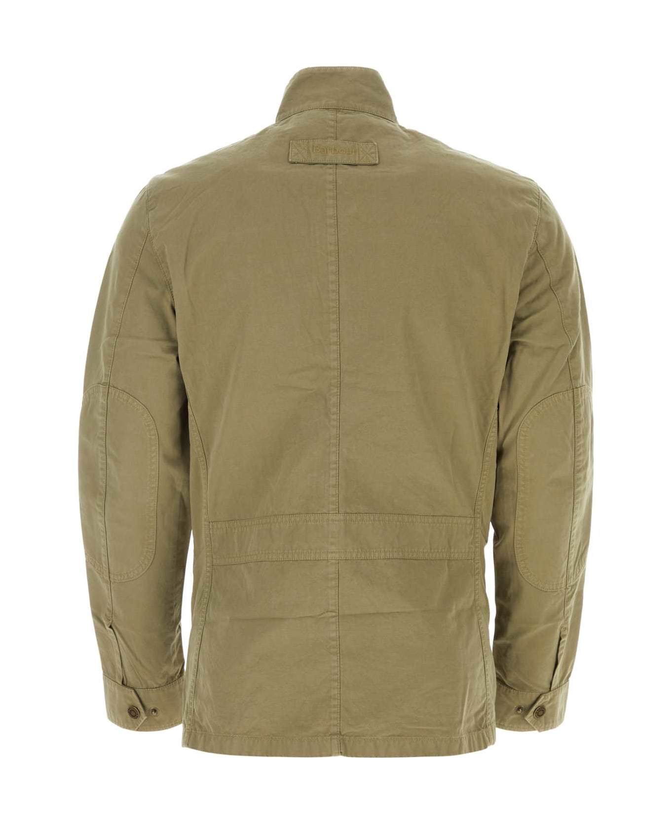 Barbour Army Green Cotton Jacket - OLIVE