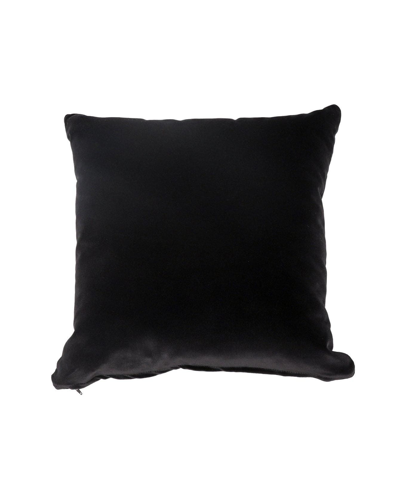 Versace Medusa Embellished Cushion - BLACK/GOLD クッション
