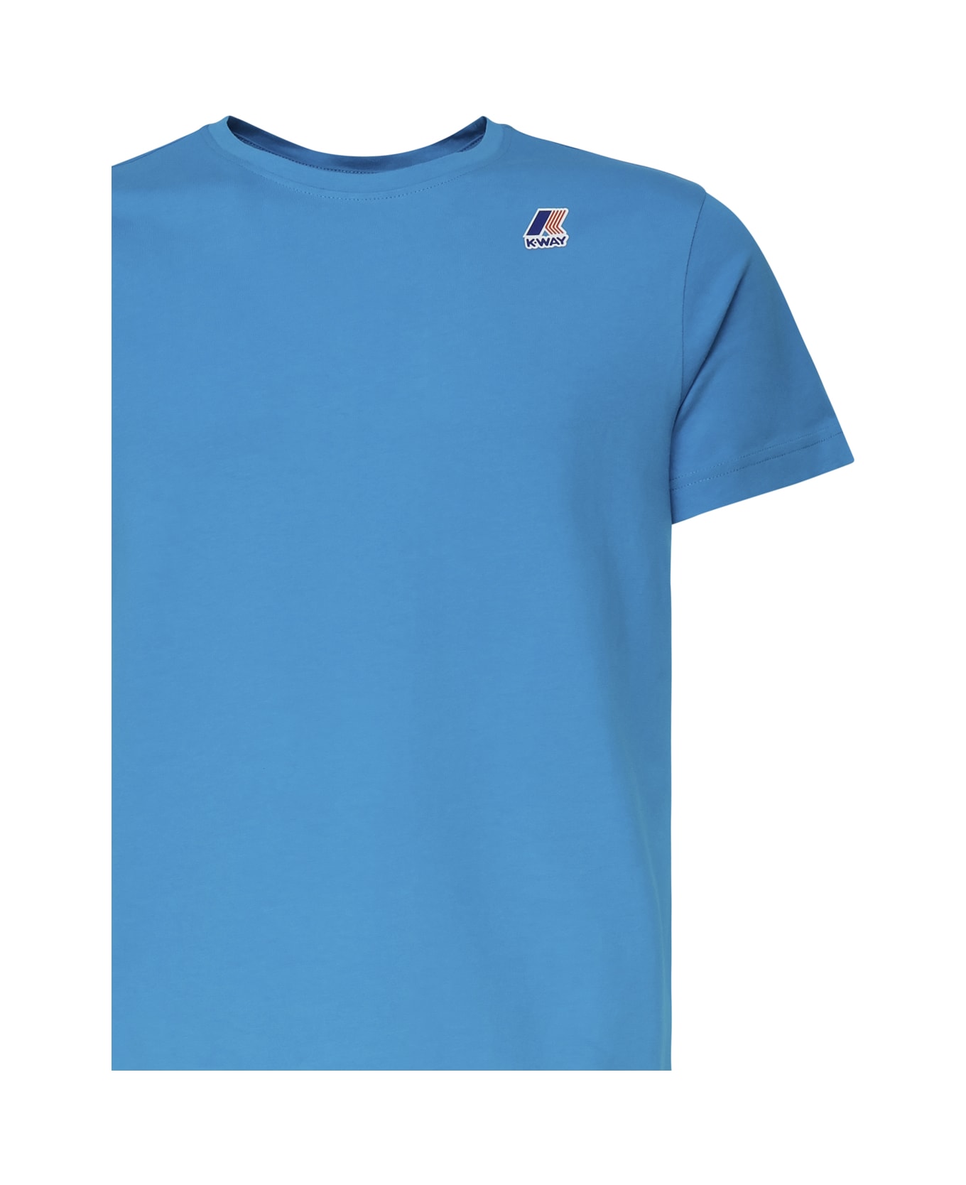 K-Way T-shirt Logo In Cotton - Turquoise