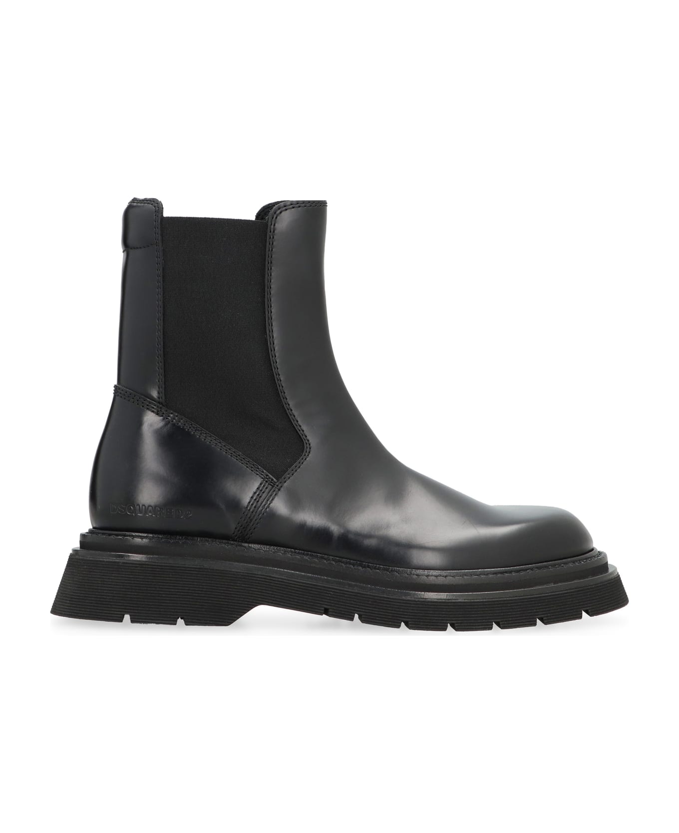 Dsquared2 Leather Chelsea Boots - black