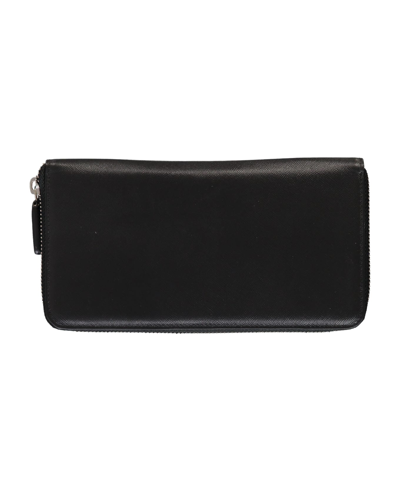 Versace Collection Leather Zip Around Wallet - black