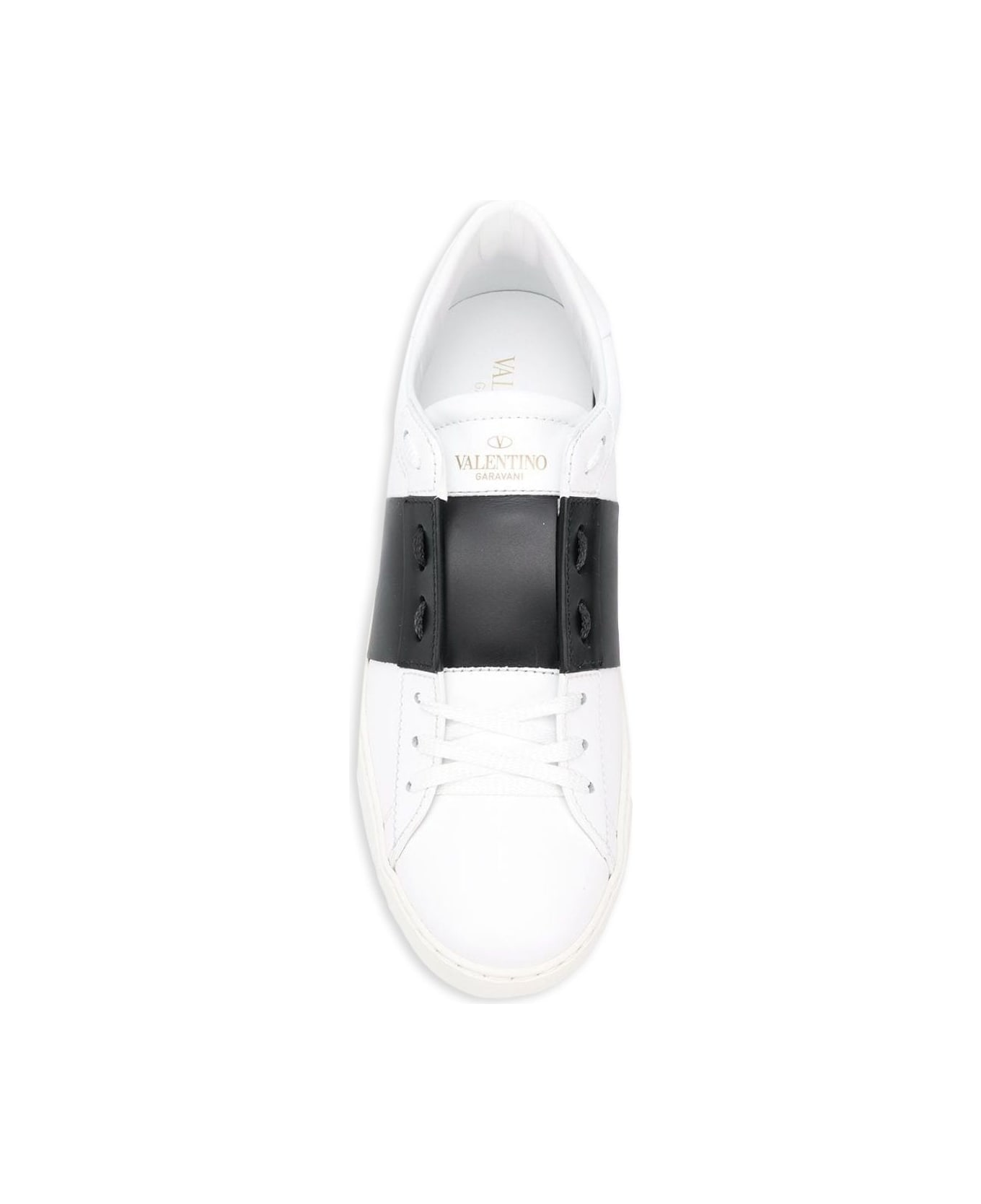 Valentino Garavani Open Leather Sneakers - Black