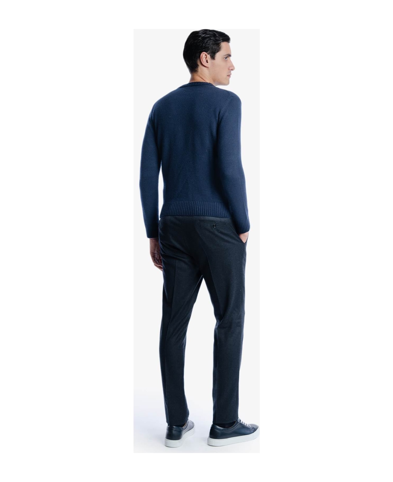 Larusmiani Crew Neck Sweater 'diablerets' Sweater - MidnightBlue