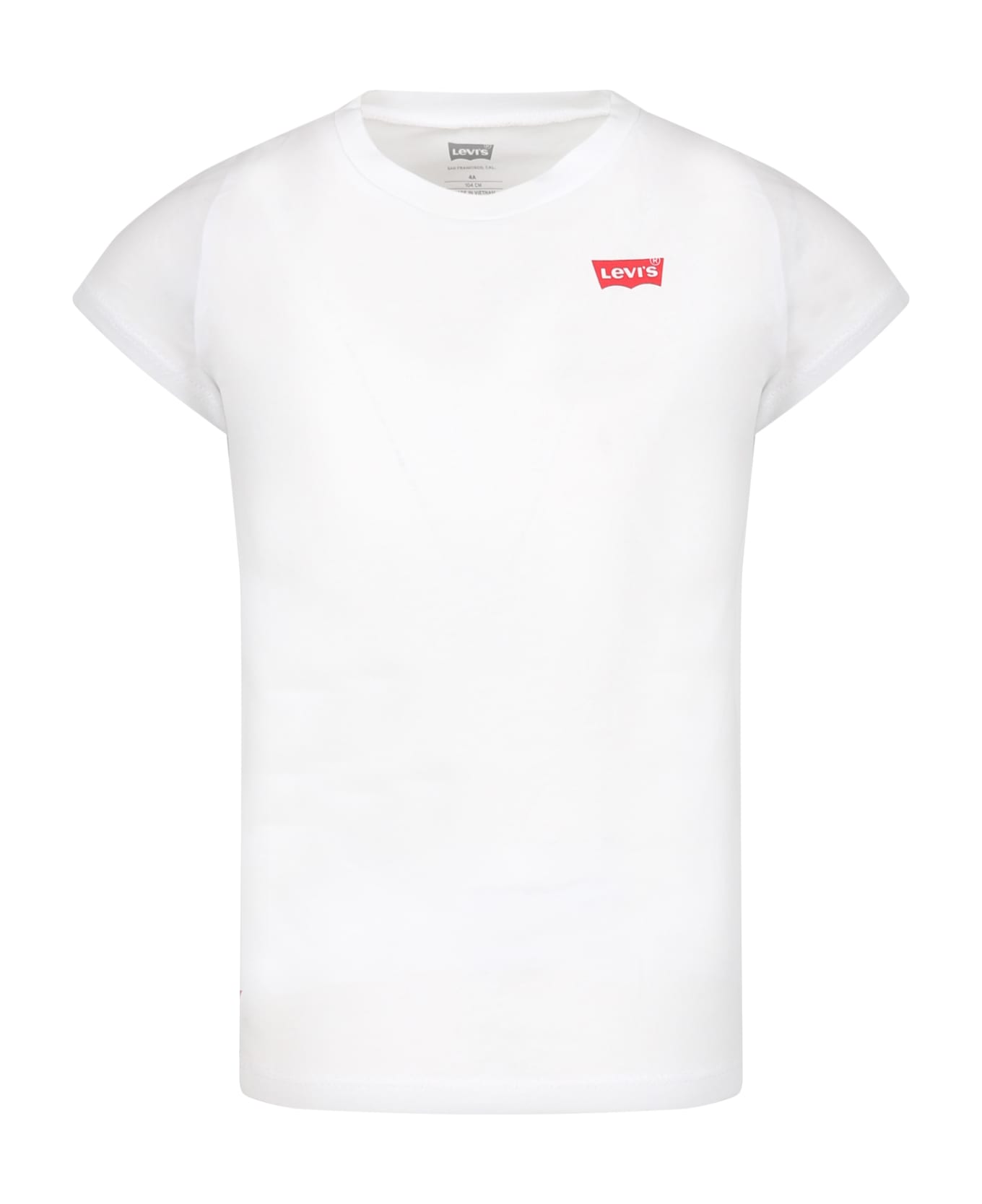 Levi's White T-shirt For Boy With Logo - White