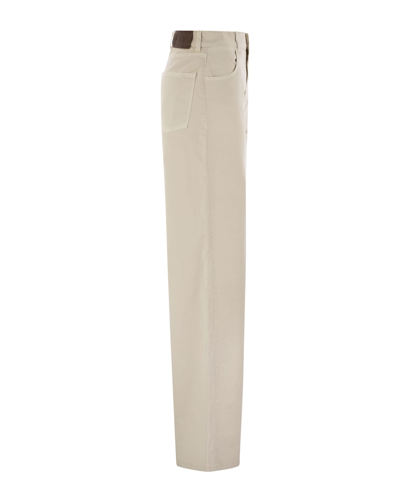 Fay 5 Pockets Flared Pants - Ivory