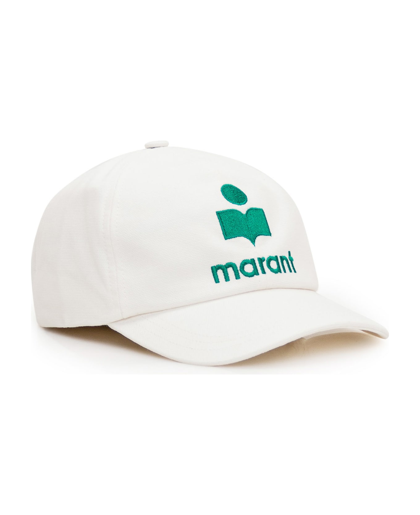 Isabel Marant Tyron Logo Cap - WHITE EMERALD 帽子